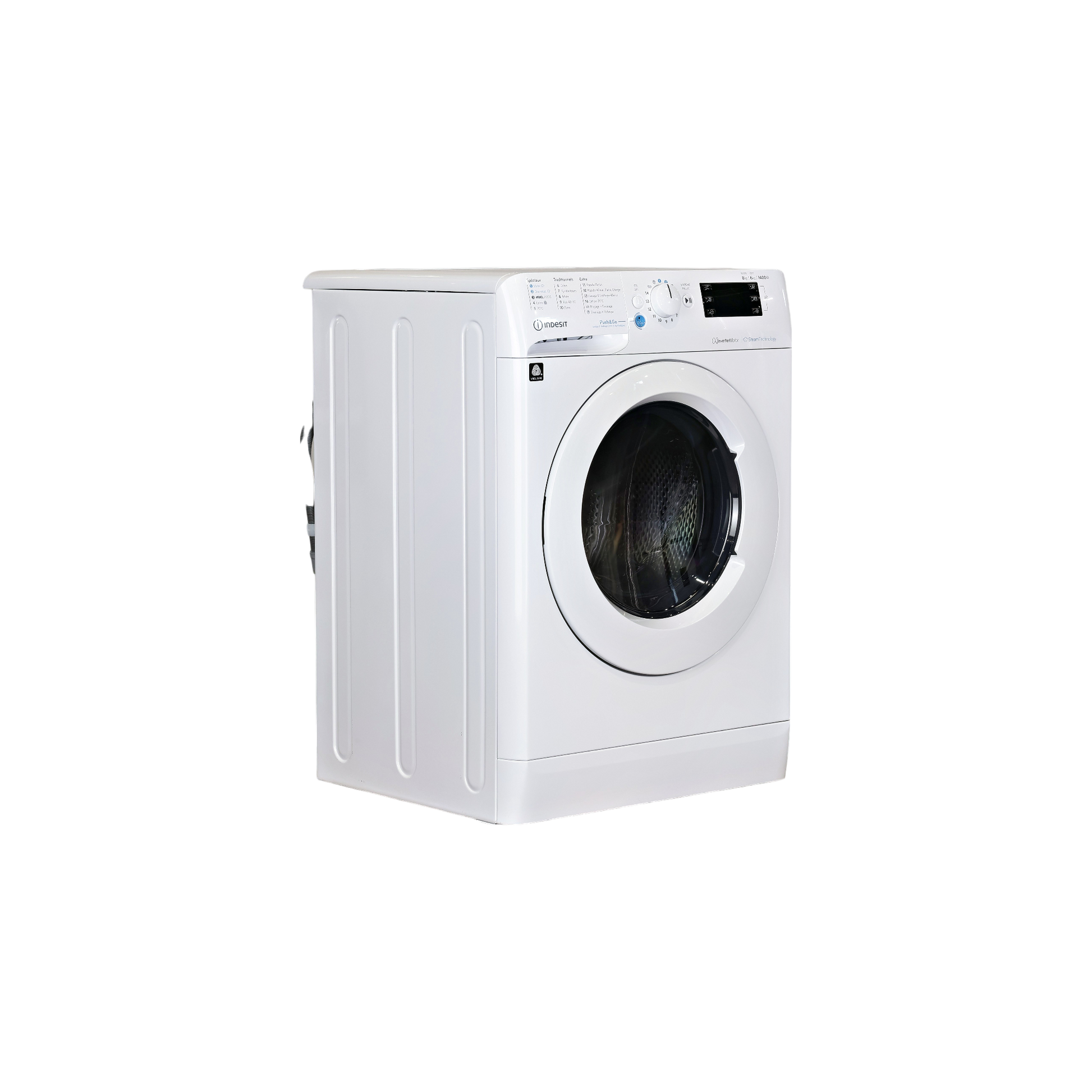 Lave-Linge Sechant 8 kg Reconditionné INDESIT BDE86435WVFR : vue du côté droit