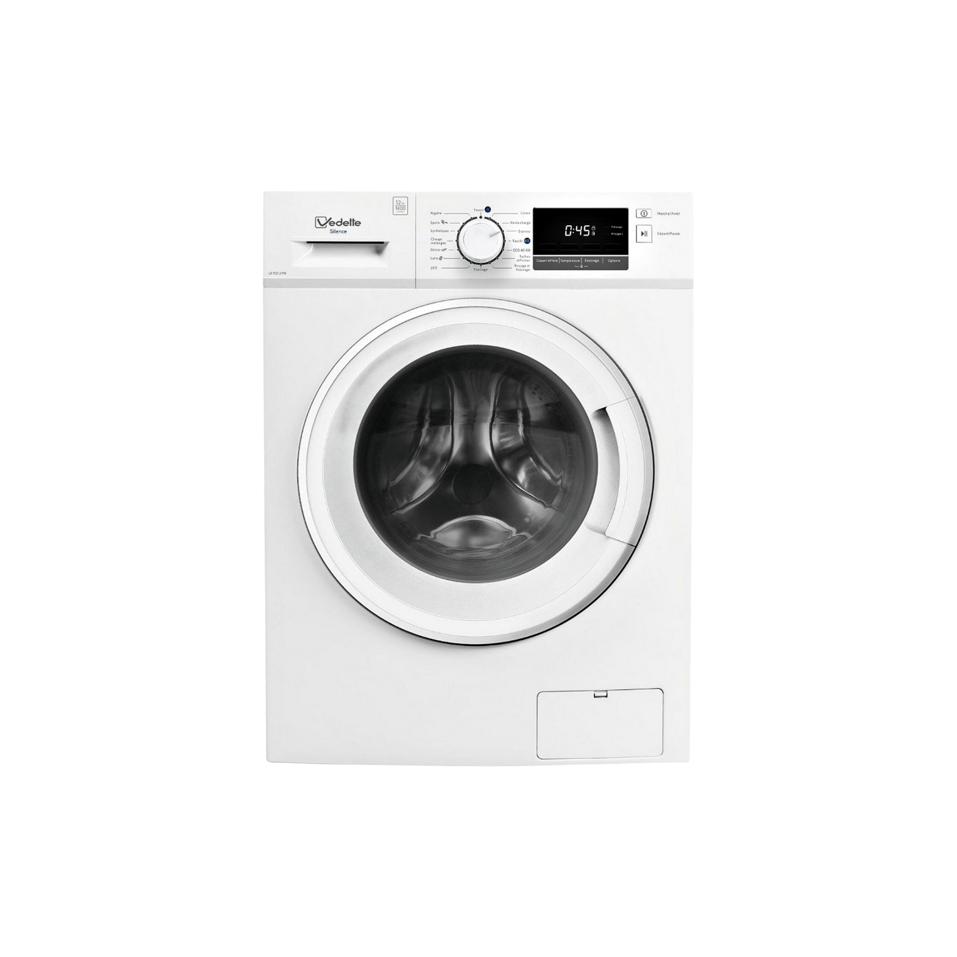 Lave-Linge Hublot 12 kg Reconditionné VEDETTE LFVQ324W : vue de face