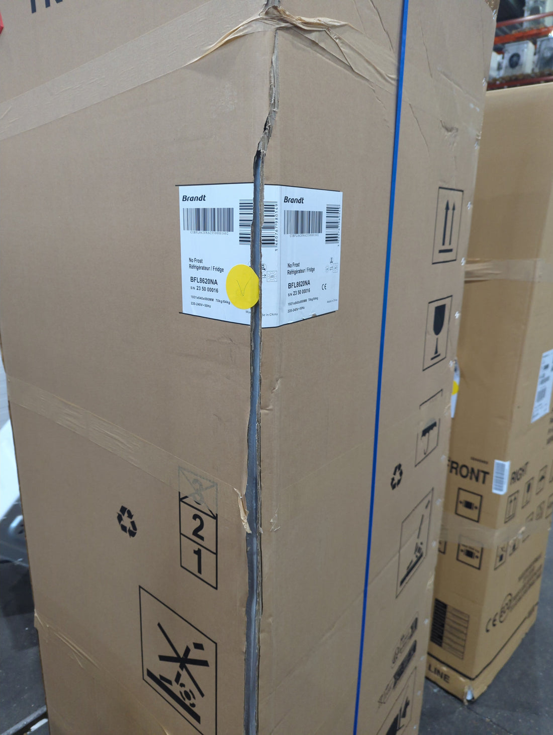 Réfrigérateur Une Porte 359 L Reconditionné BRANDT BFL8620NA : détails