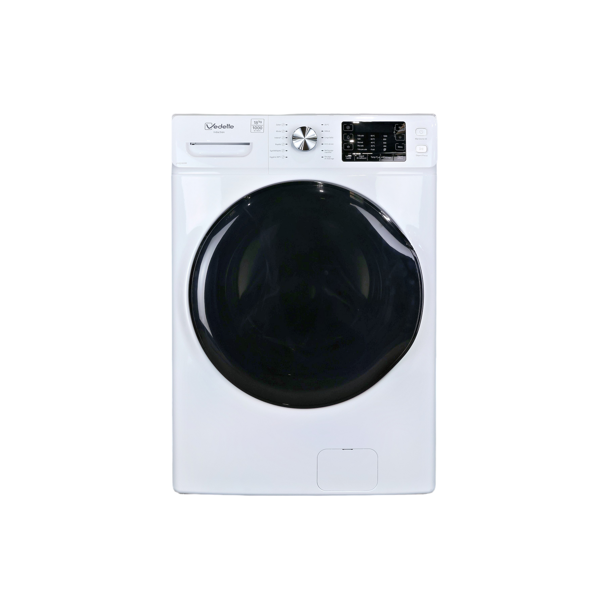 Lave-Linge Hublot 18 kg Reconditionné VEDETTE LFVQ1800W : vue de face