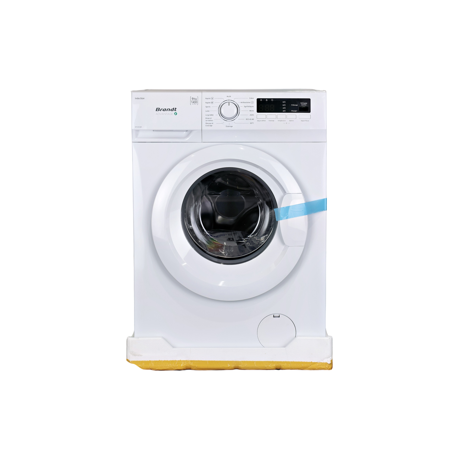 Lave-Linge Hublot 9 kg Reconditionné BRANDT WFB393QW : vue de face