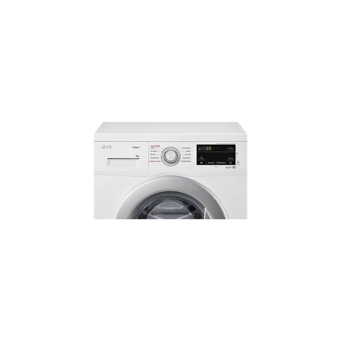 Lave-Linge Hublot 9 kg Reconditionné LG F94M21WHS : vue de l'intérieur