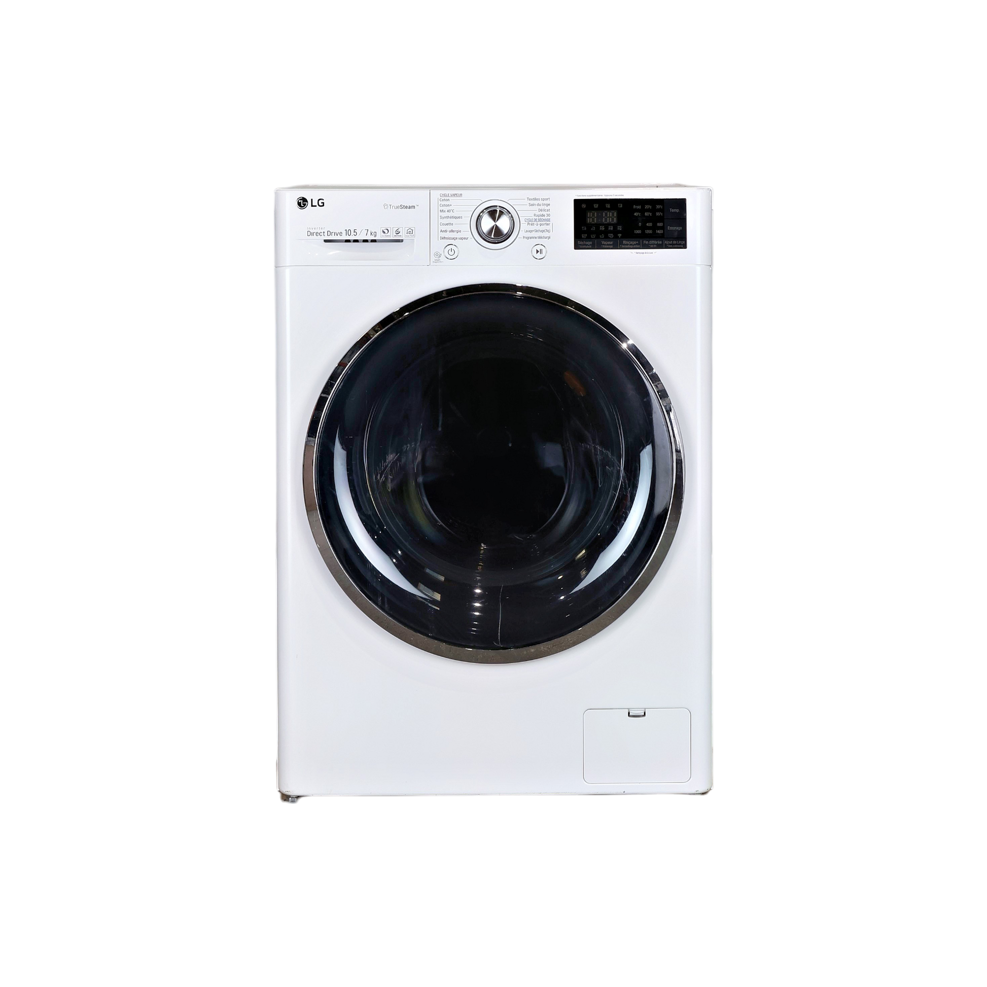 Lave-Linge Sechant 10.5 kg Reconditionné LG F174J82WRH : vue de face