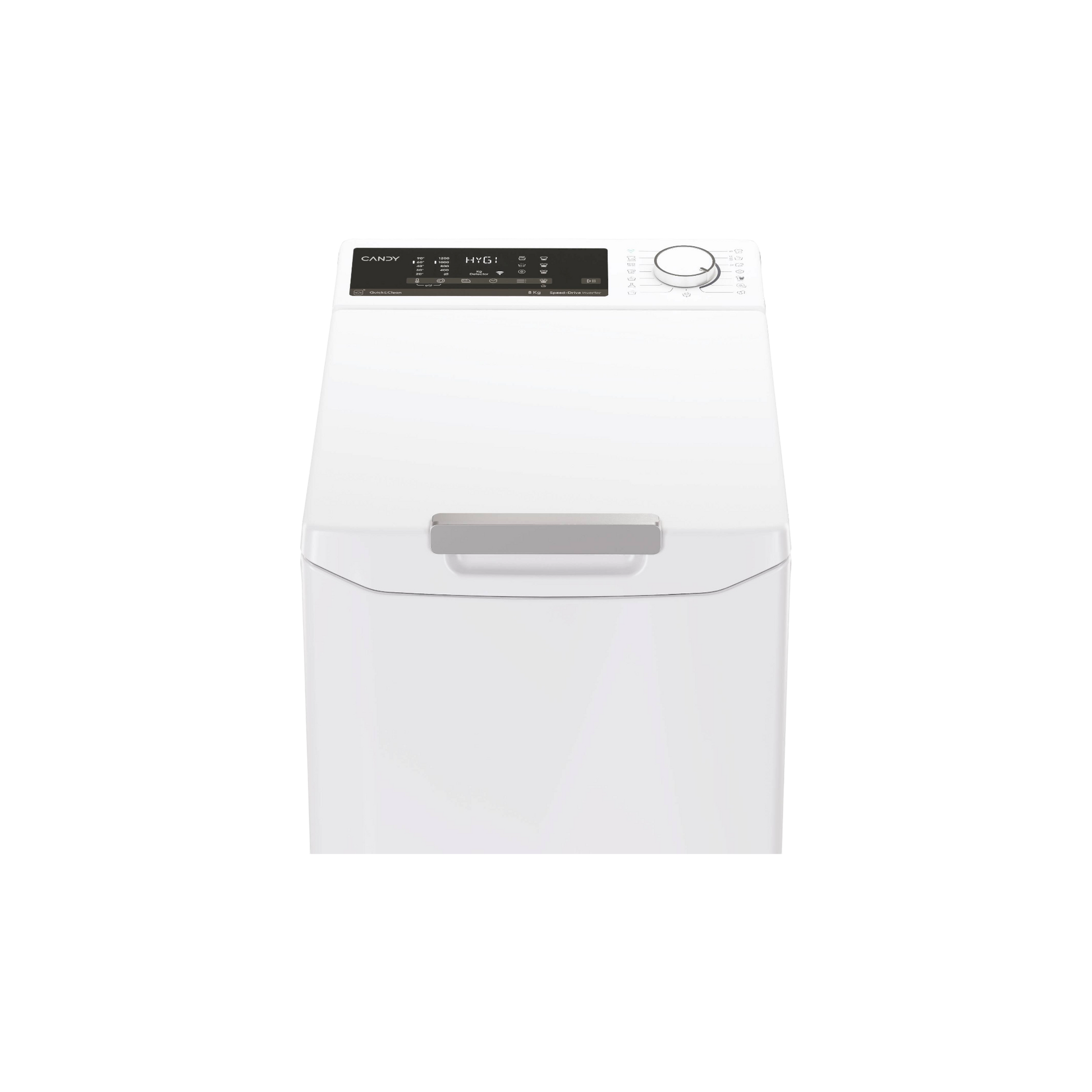 Lave-Linge Top 8 kg Reconditionné CANDY TCAS284TM4-S : vue du côté gauche