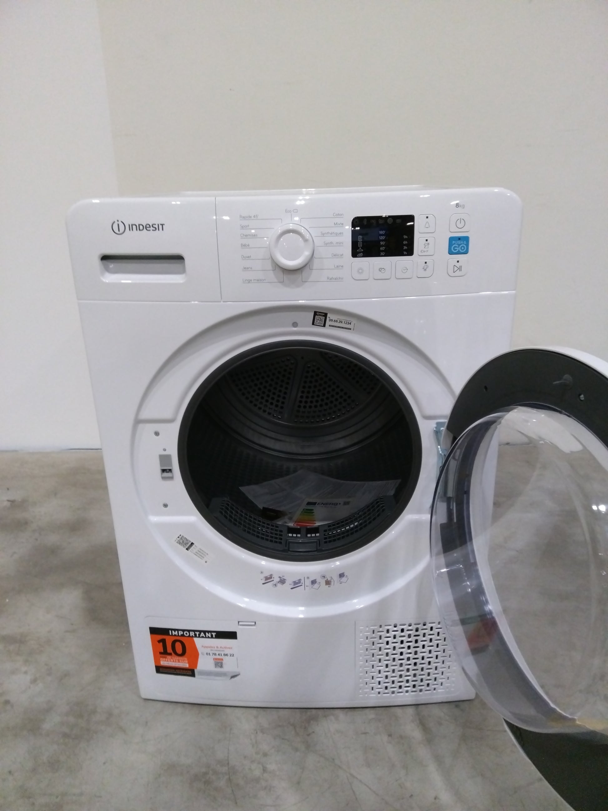 Seche-Linge Pompe À Chaleur 8 kg Reconditionné INDESIT YTNM1081FR : détails