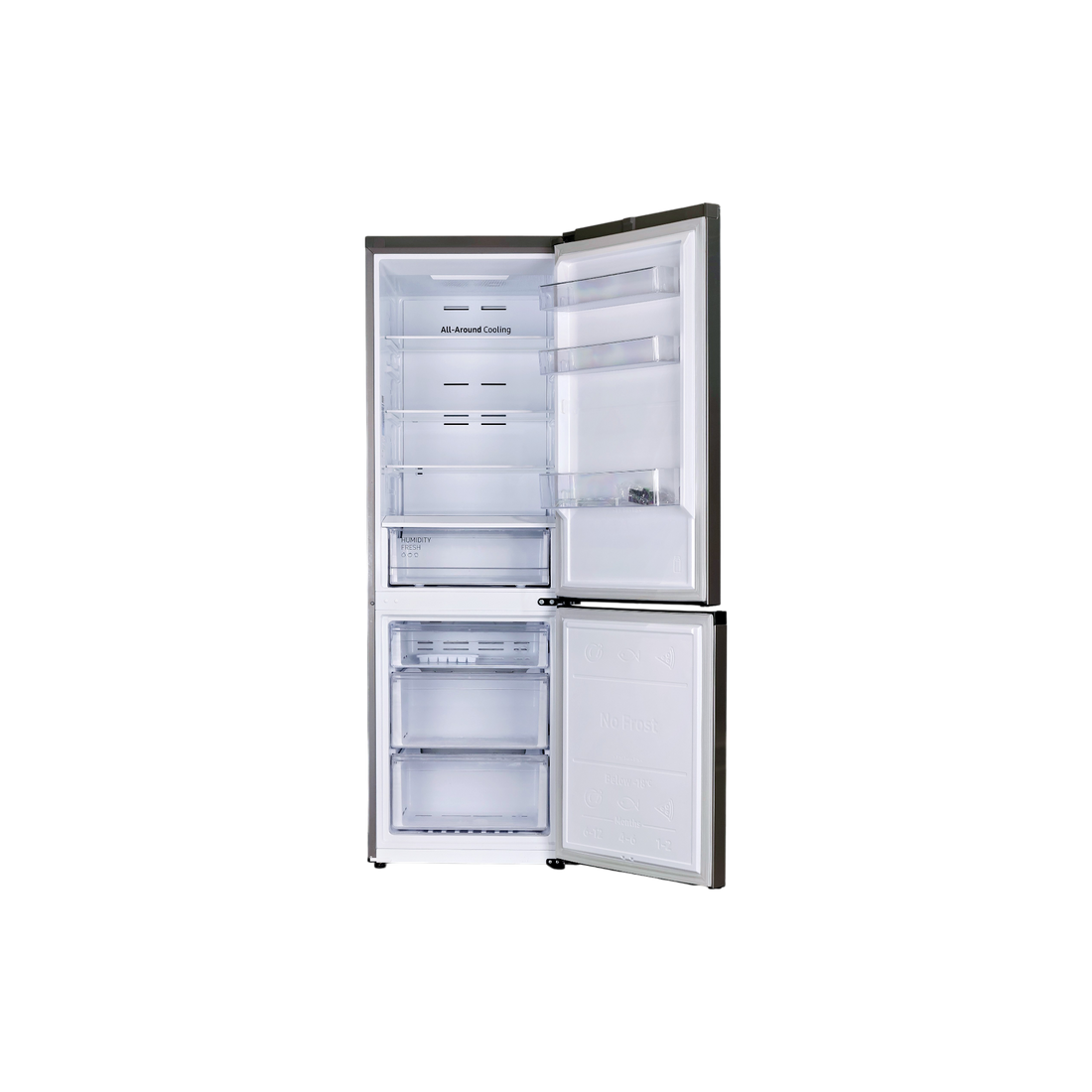 Réfrigérateur Avec Congélateur 344 L Reconditionné SAMSUNG RB34T670ESA : vue de l'intérieur