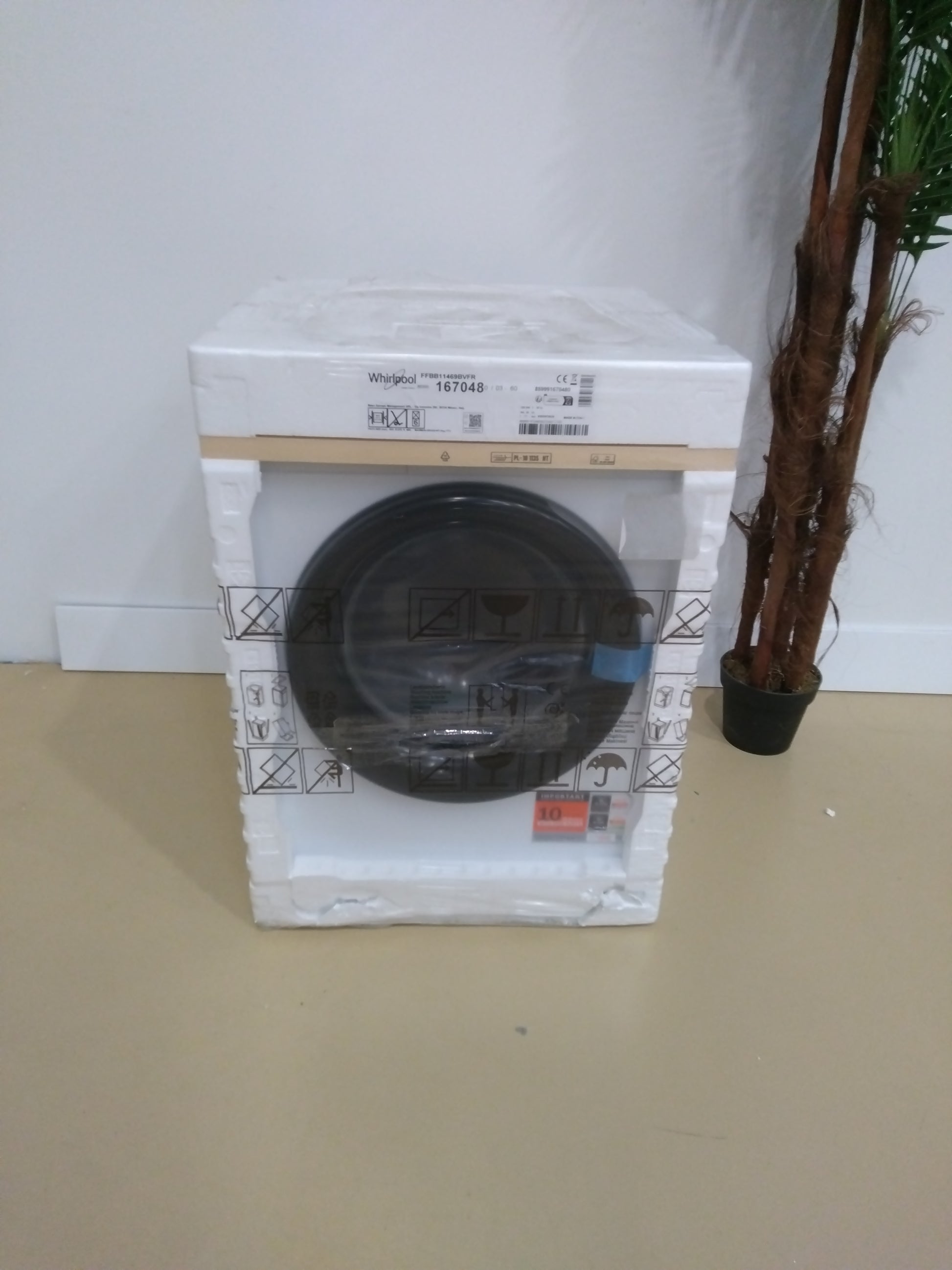 Lave-linge Hublot 11 kg Reconditionné WHIRLPOOL FFBB11469BVFR
