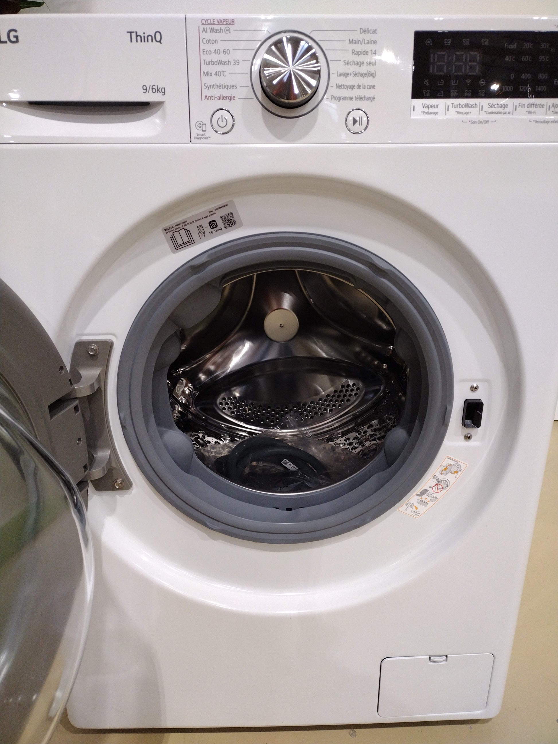 Lave-linge Sechant 9 kg Reconditionné LG F964R71WRST