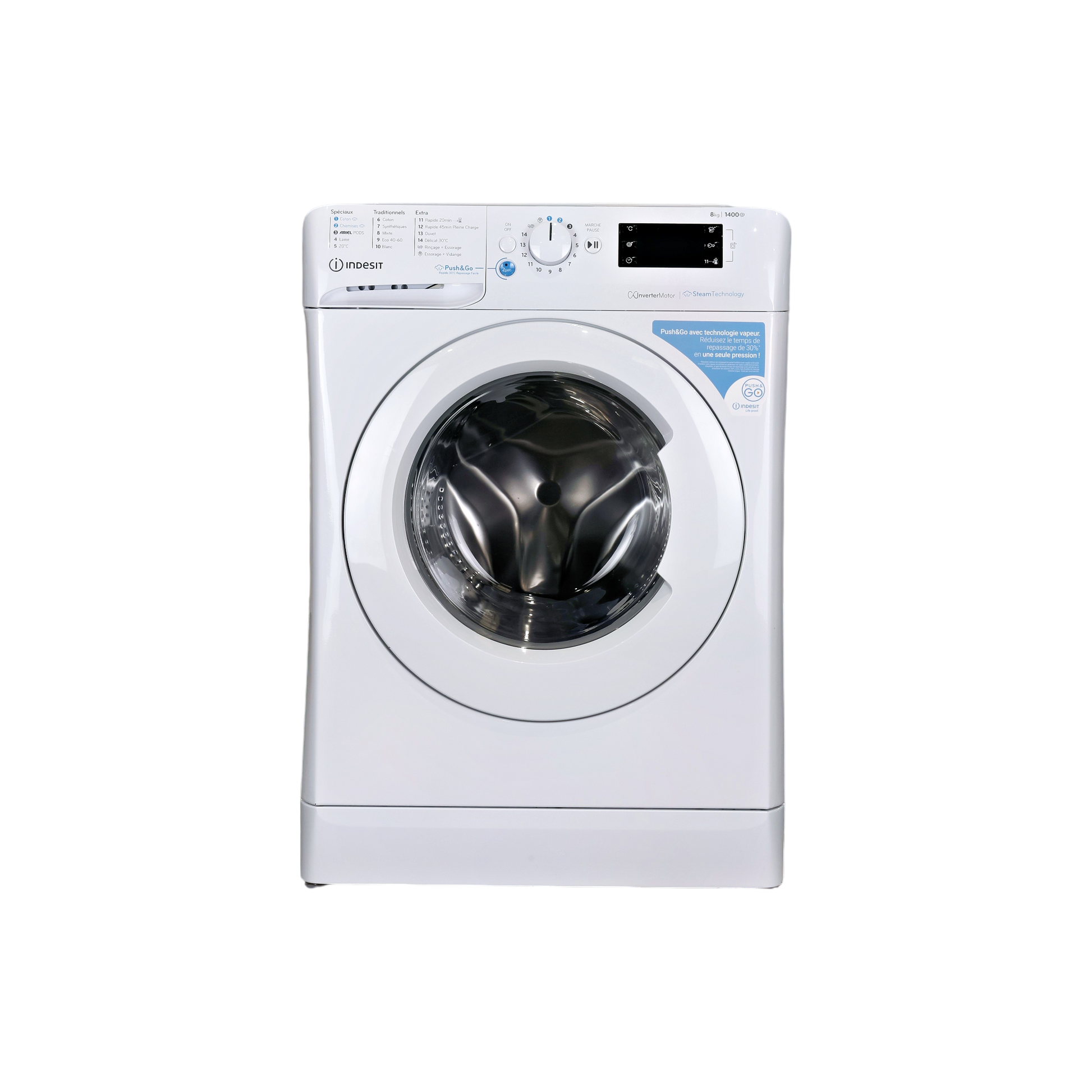 Lave-linge Hublot 8 kg Reconditionné INDESIT BWE81496XWVFR