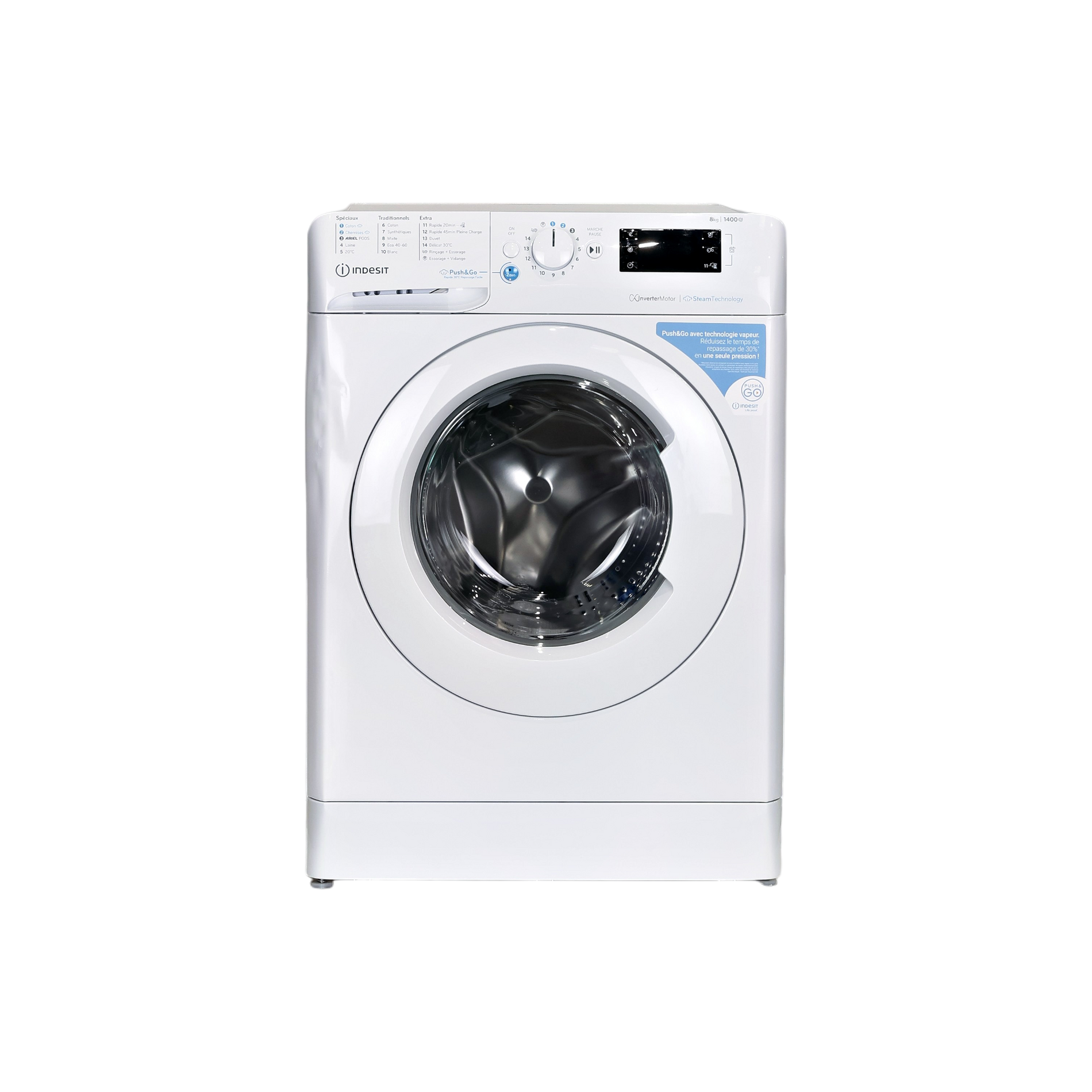 Lave-linge Hublot 8 kg Reconditionné INDESIT BWE81496XWVFR