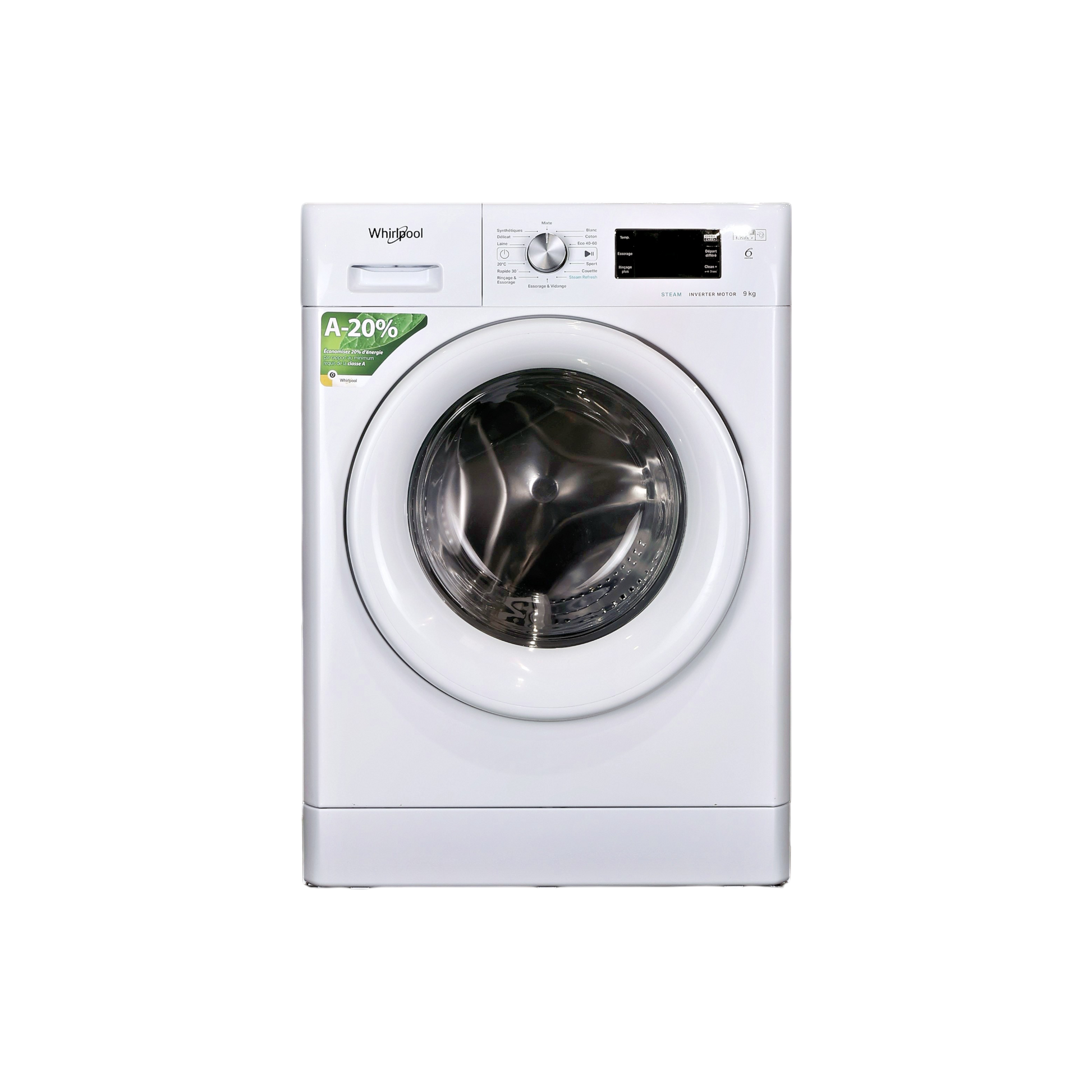 Lave-linge Hublot 9 kg Reconditionné WHIRLPOOL FFBP9489BVFR