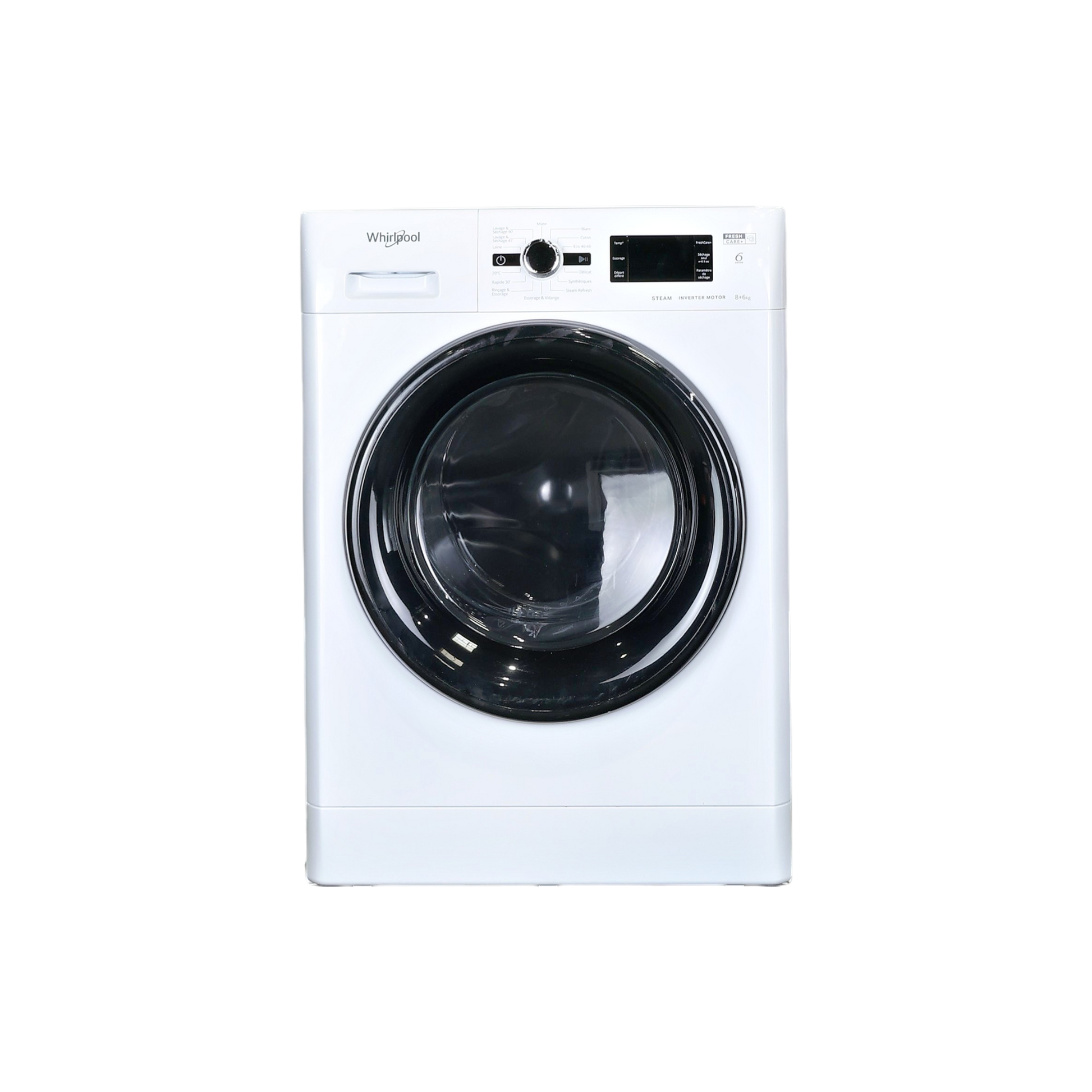 Lave-linge Sechant 8 kg Reconditionné WHIRLPOOL FWDGP861483BVFRN