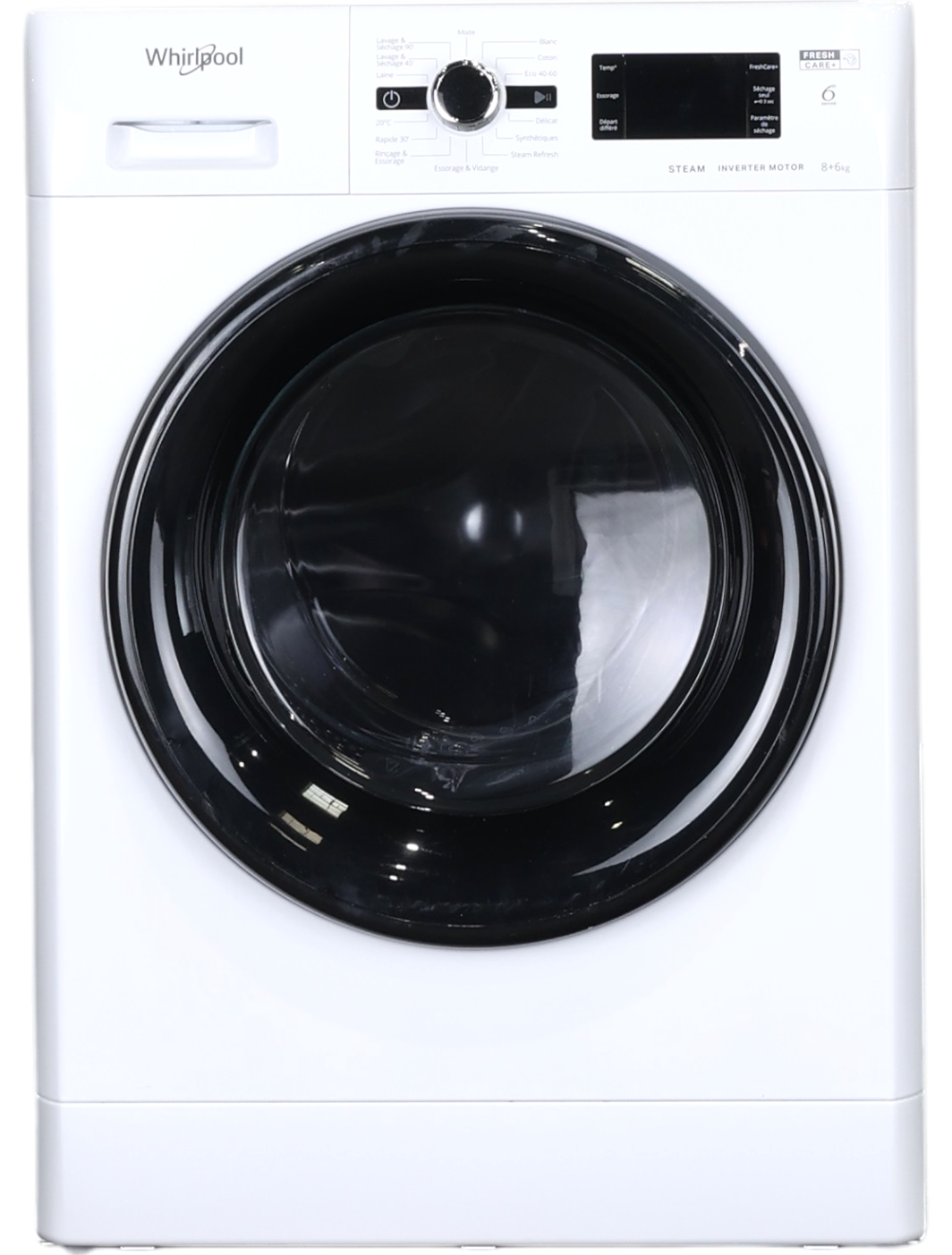 Lave-linge Sechant 8 kg Reconditionné WHIRLPOOL FWDGP861483BVFRN