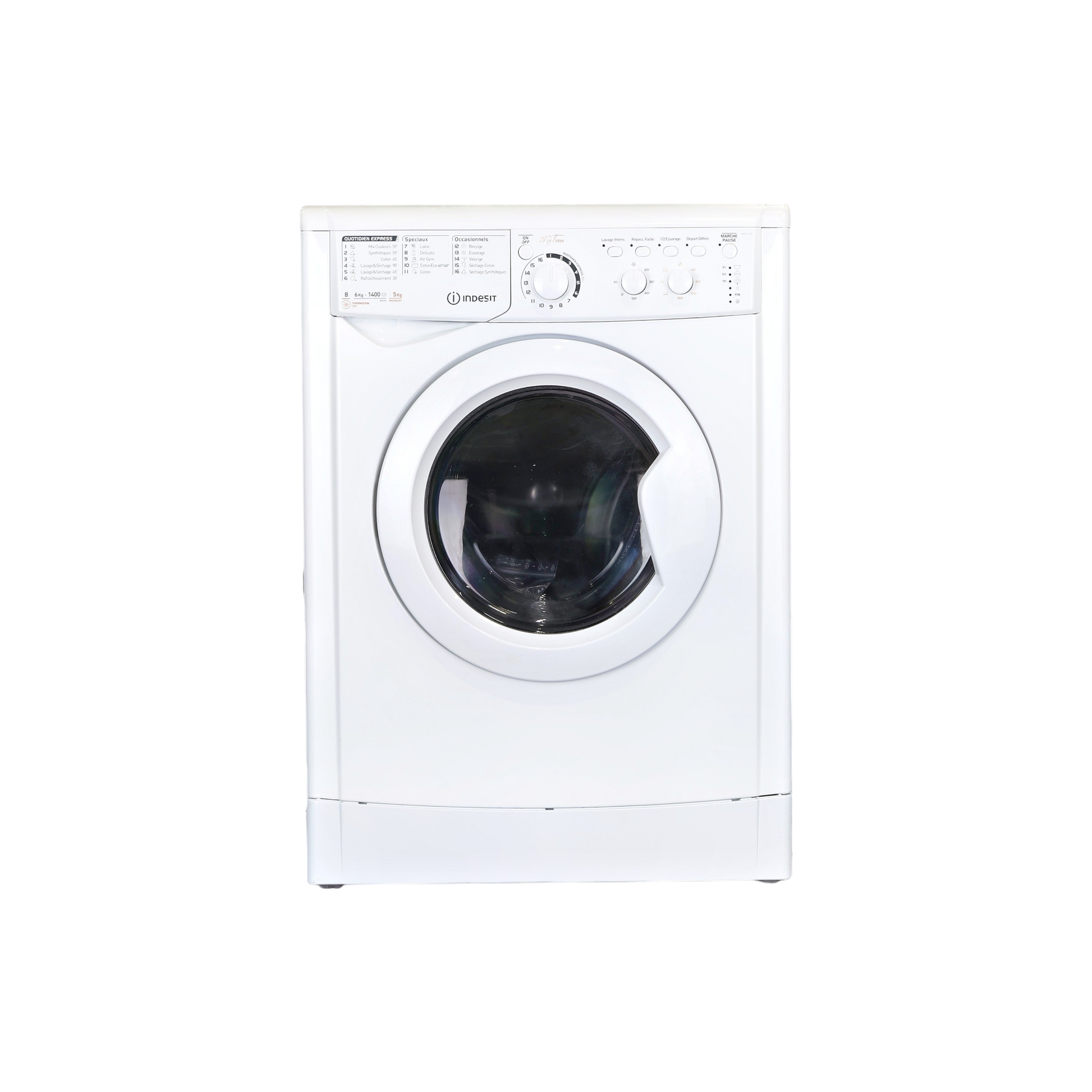 Lave-linge Sechant 6 kg Reconditionné INDESIT EWDC-6145-W-FR