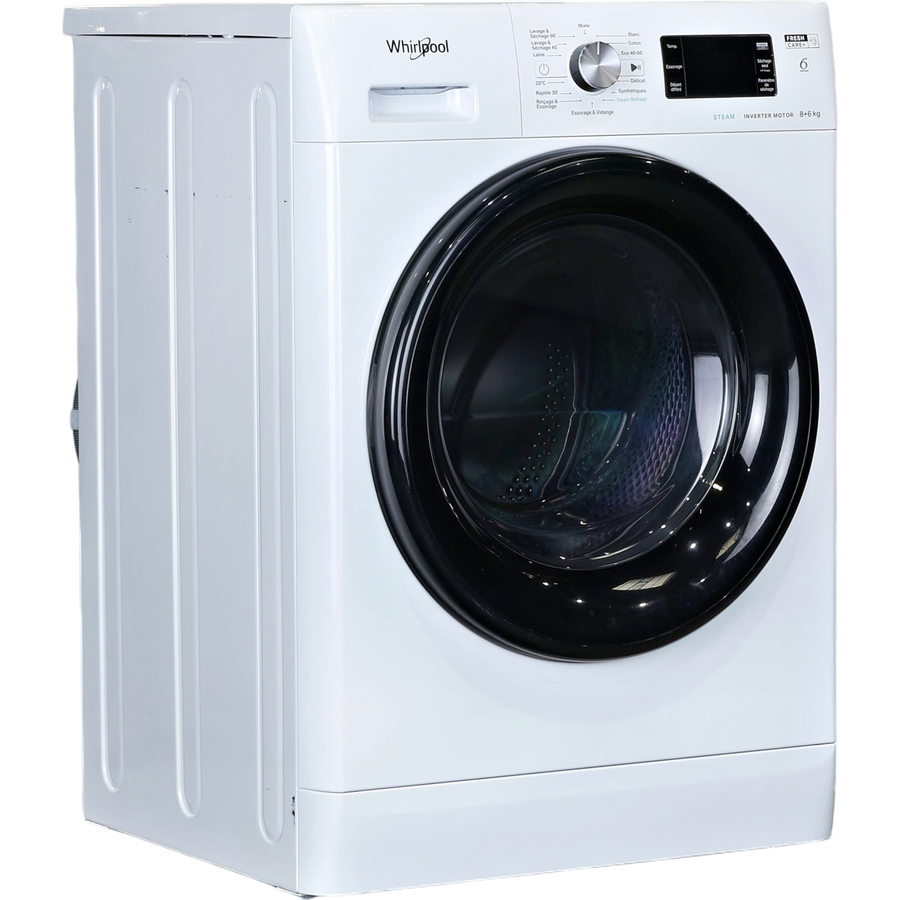 Lave-linge Sechant 8 kg Reconditionné WHIRLPOOL FFWDB864489BVFR