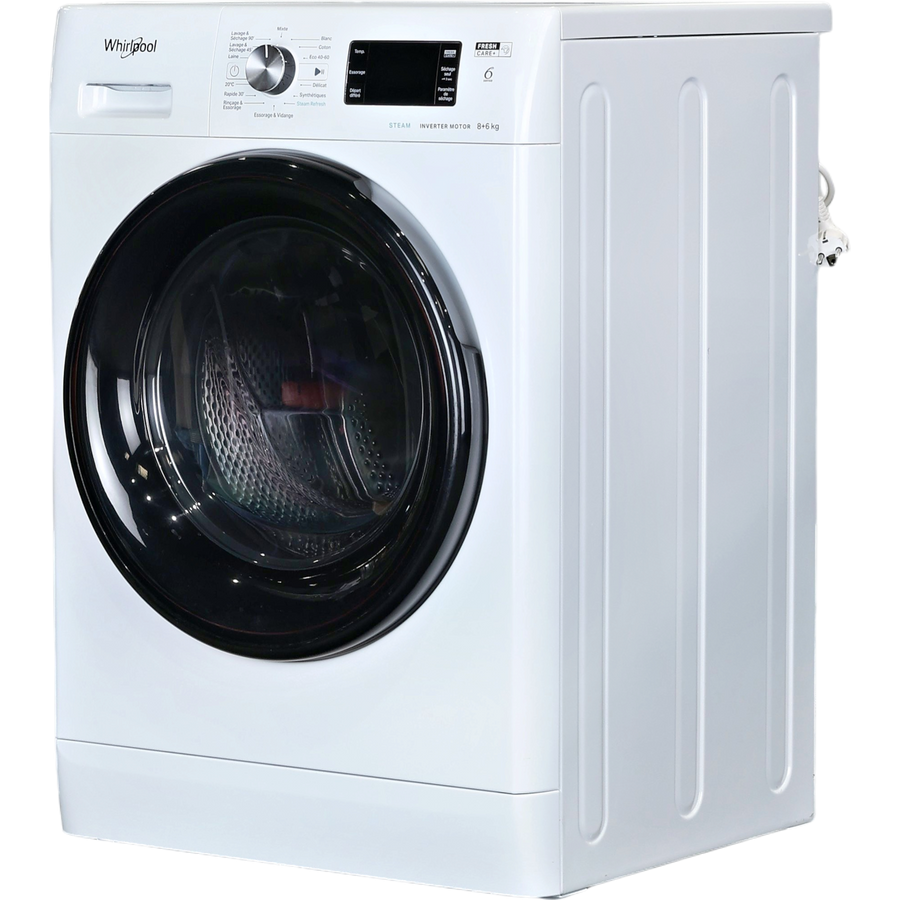 Lave-linge Sechant 8 kg Reconditionné WHIRLPOOL FFWDB864489BVFR
