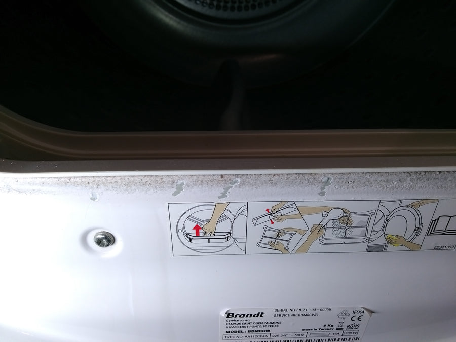 Seche-linge à Condensation 9 kg Reconditionné BRANDT BDM9CW