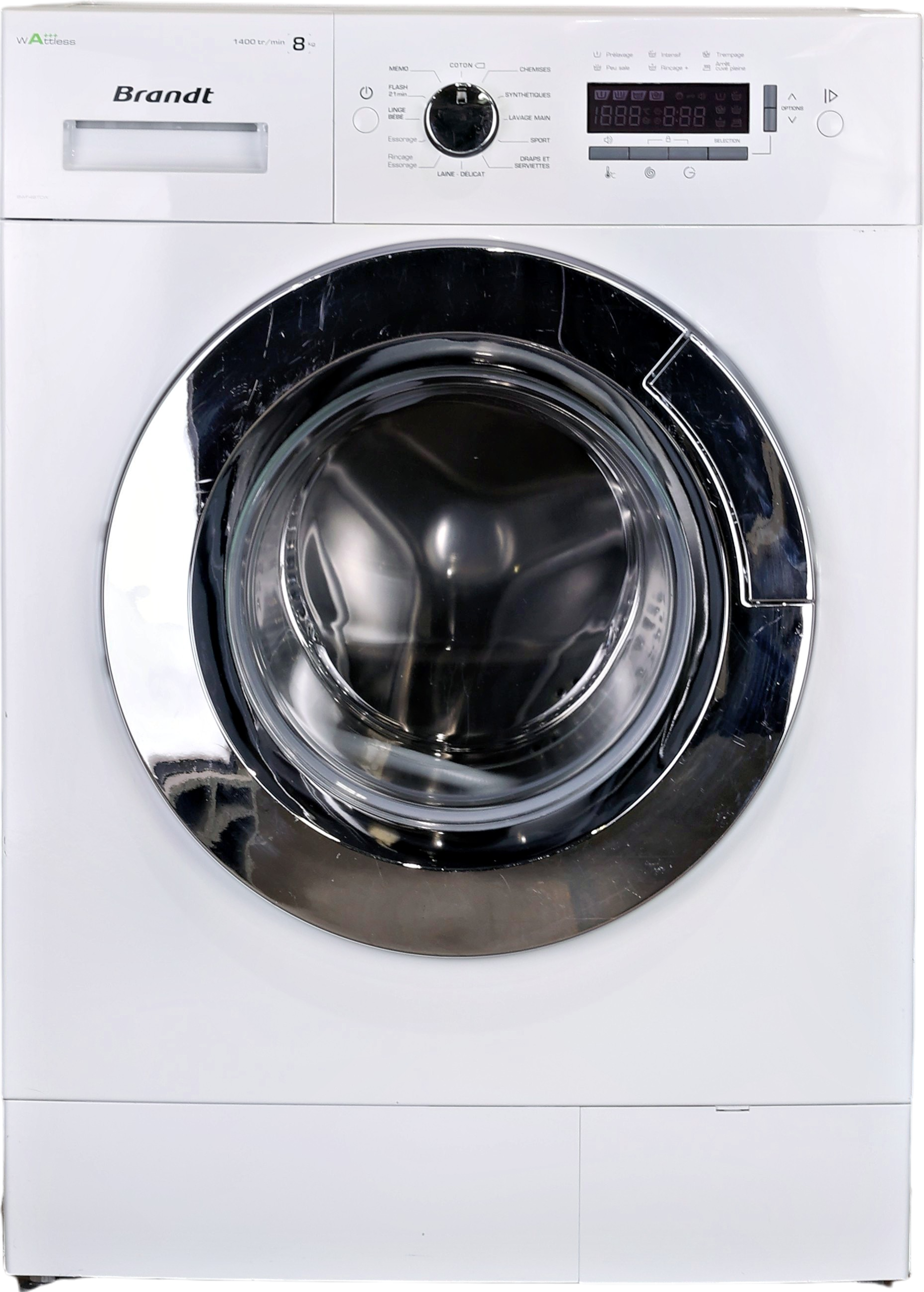 Lave-linge Hublot 8 kg Reconditionné BRANDT BWF48TCW