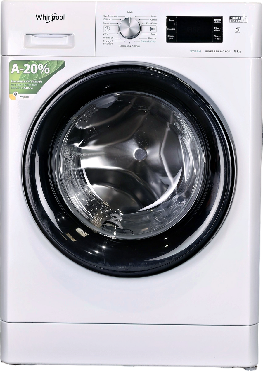 Lave-linge Hublot 9 kg Reconditionné WHIRLPOOL FFBP9469BVFR