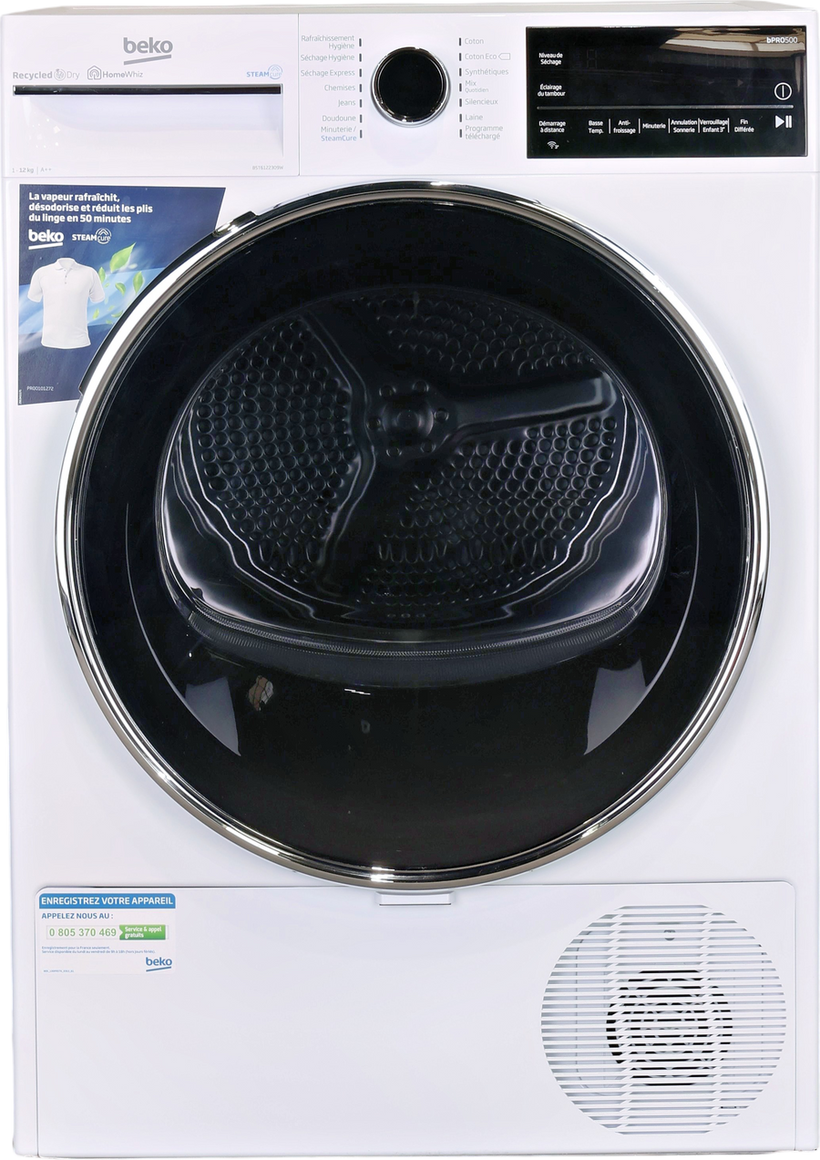Seche-linge Pompe à Chaleur 12 kg Reconditionné BEKO B5T6122309W
