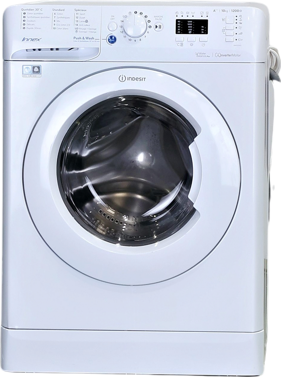 Lave-linge Hublot 10 kg Reconditionné INDESIT BWA 101283X W FR