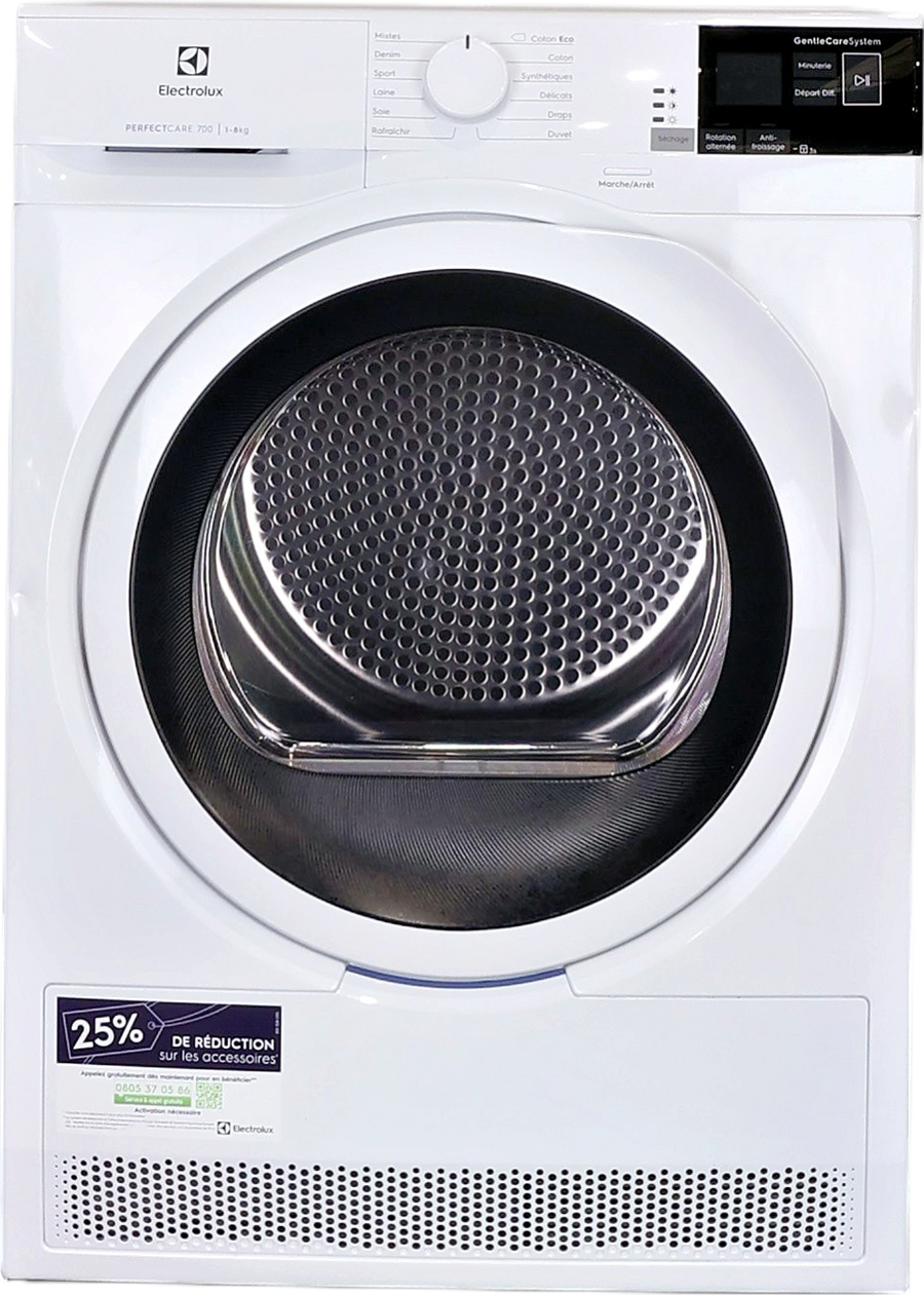Seche-linge Pompe à Chaleur 8 kg Reconditionné ELECTROLUX EW7H5110RO
