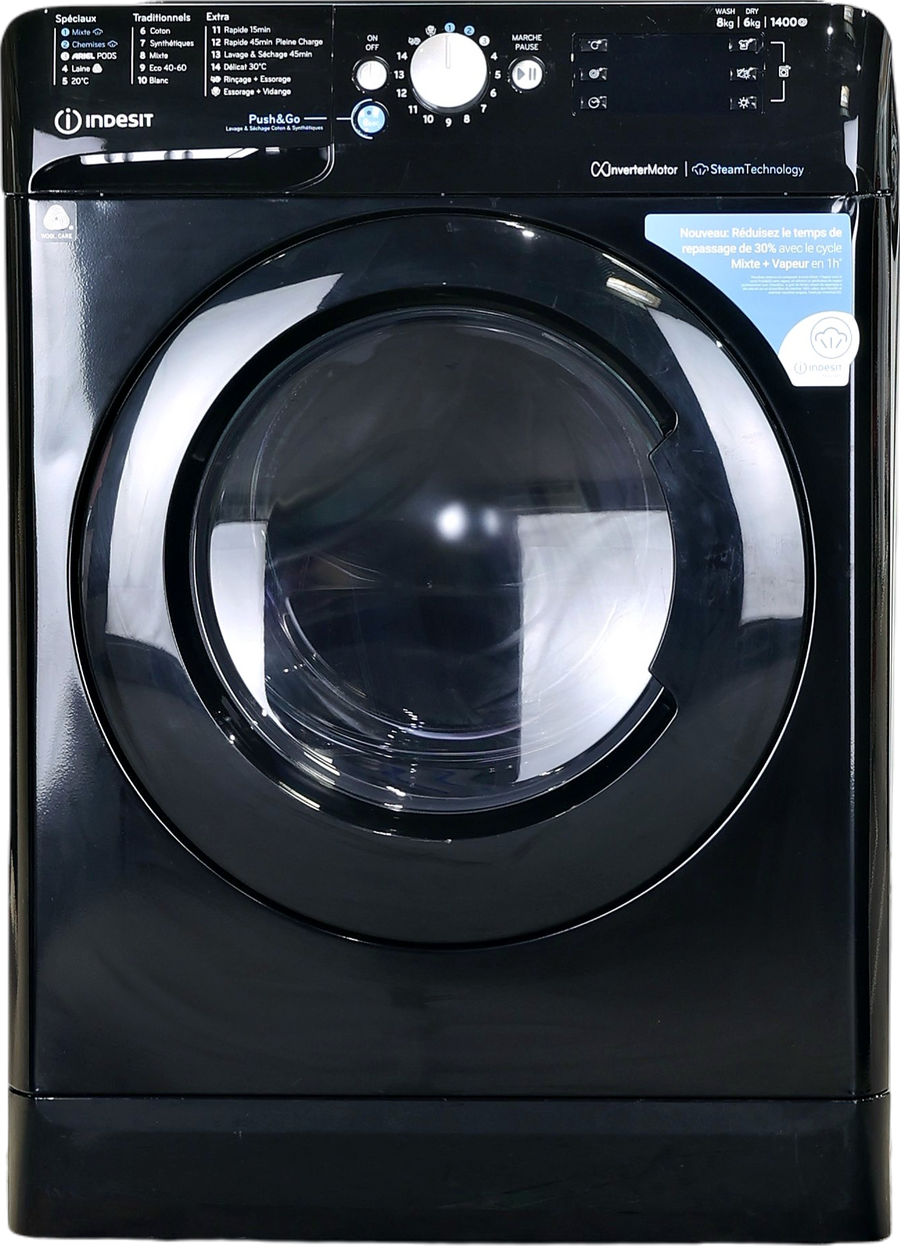 Lave-linge Sechant 8 kg Reconditionné INDESIT BDE86435BKVFR