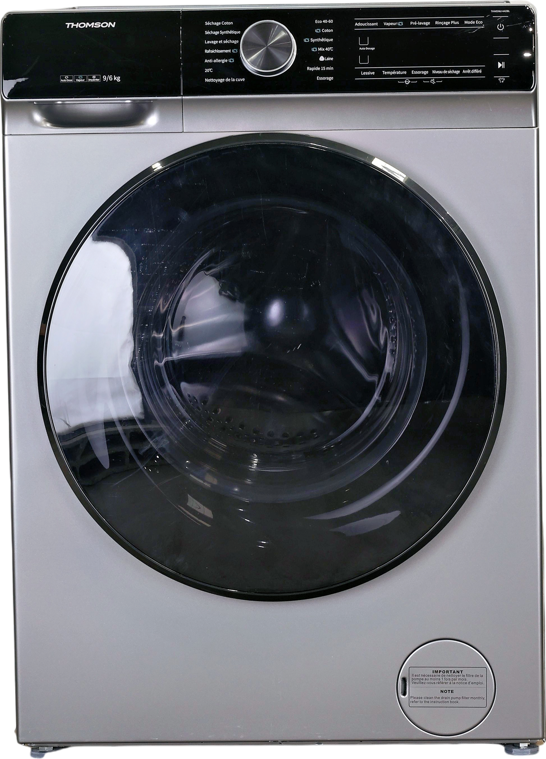 Lave-linge Sechant 9 kg Reconditionné THOMSON THWD9614ADBL