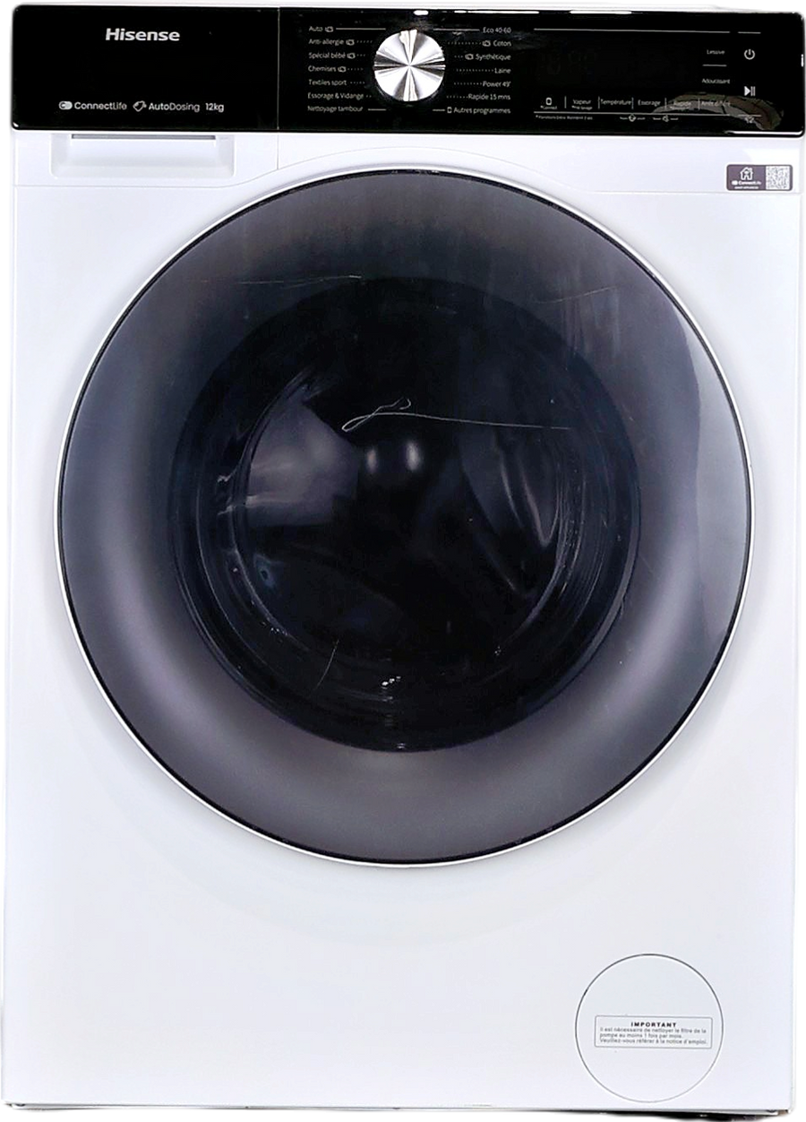 Lave-linge Hublot 12 kg Reconditionné HISENSE WF5S1245BW