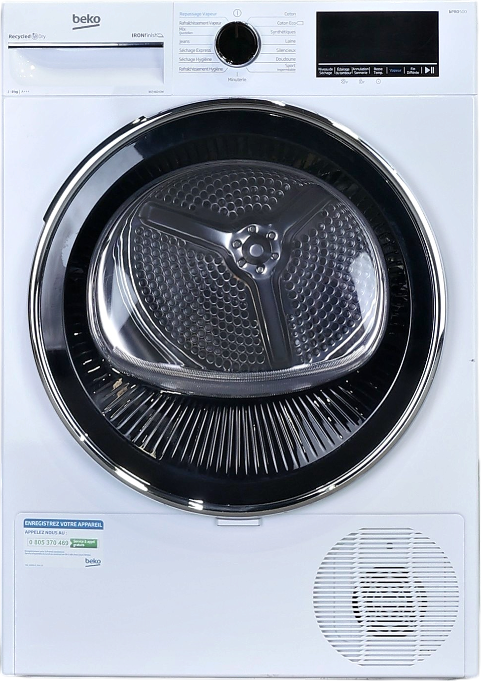 Seche-linge Pompe à Chaleur 8 kg Reconditionné BEKO B5T48243W