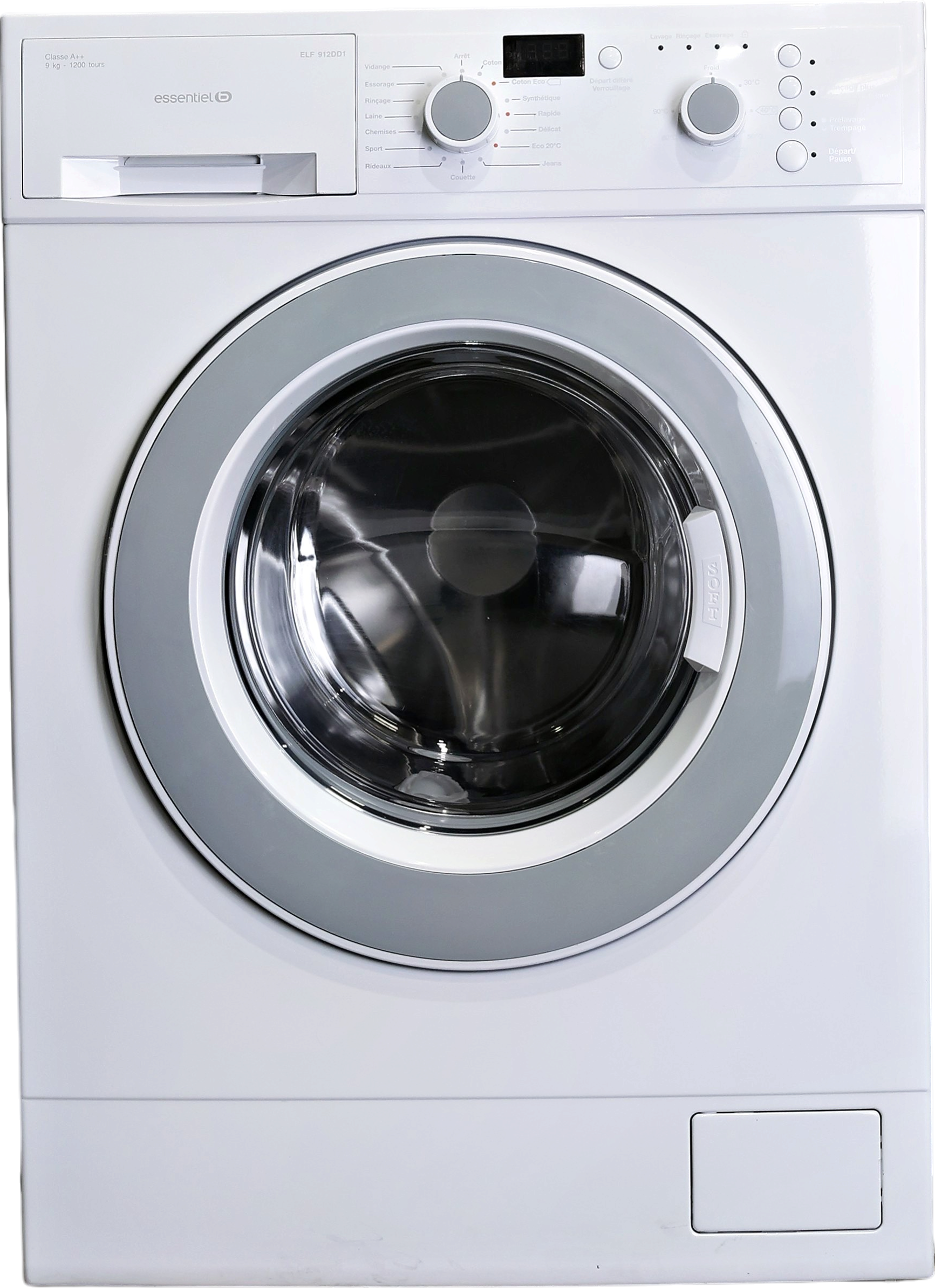 Lave-linge Hublot 9 kg Reconditionné ESSENTIEL B ELF912DD1