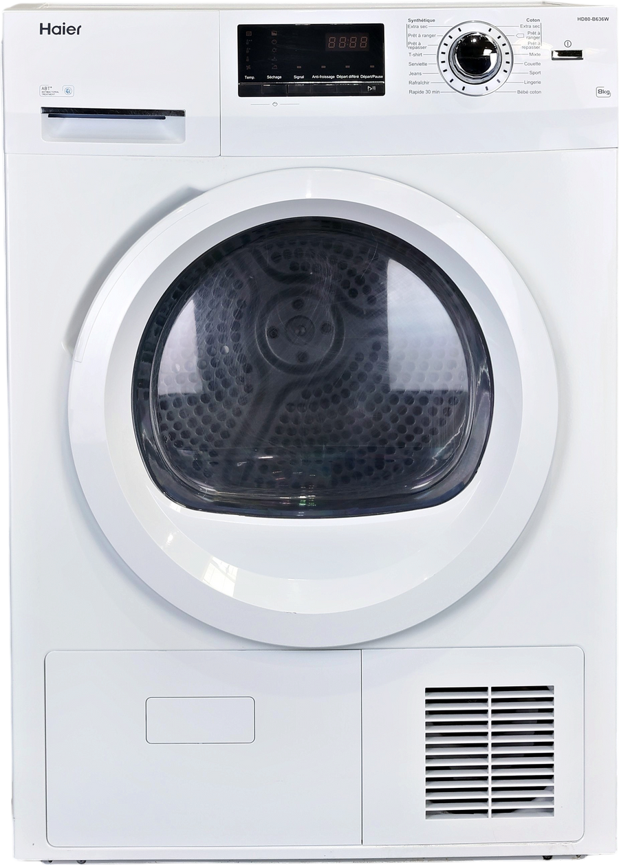 Seche-linge à Condensation 8 kg Reconditionné HAIER HD80-B636W