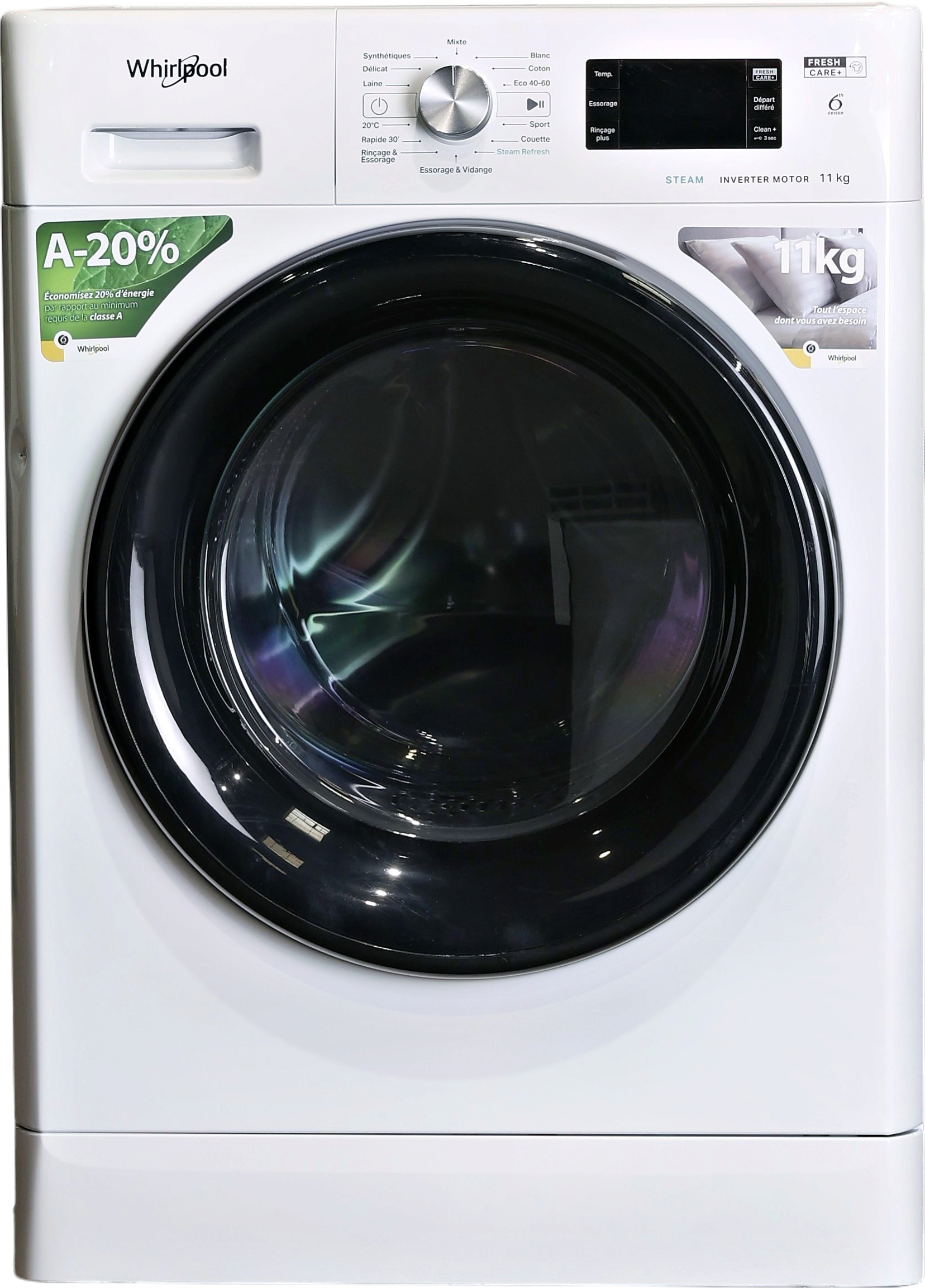 Lave-linge Hublot 11 kg Reconditionné WHIRLPOOL FFBB11489BVFR