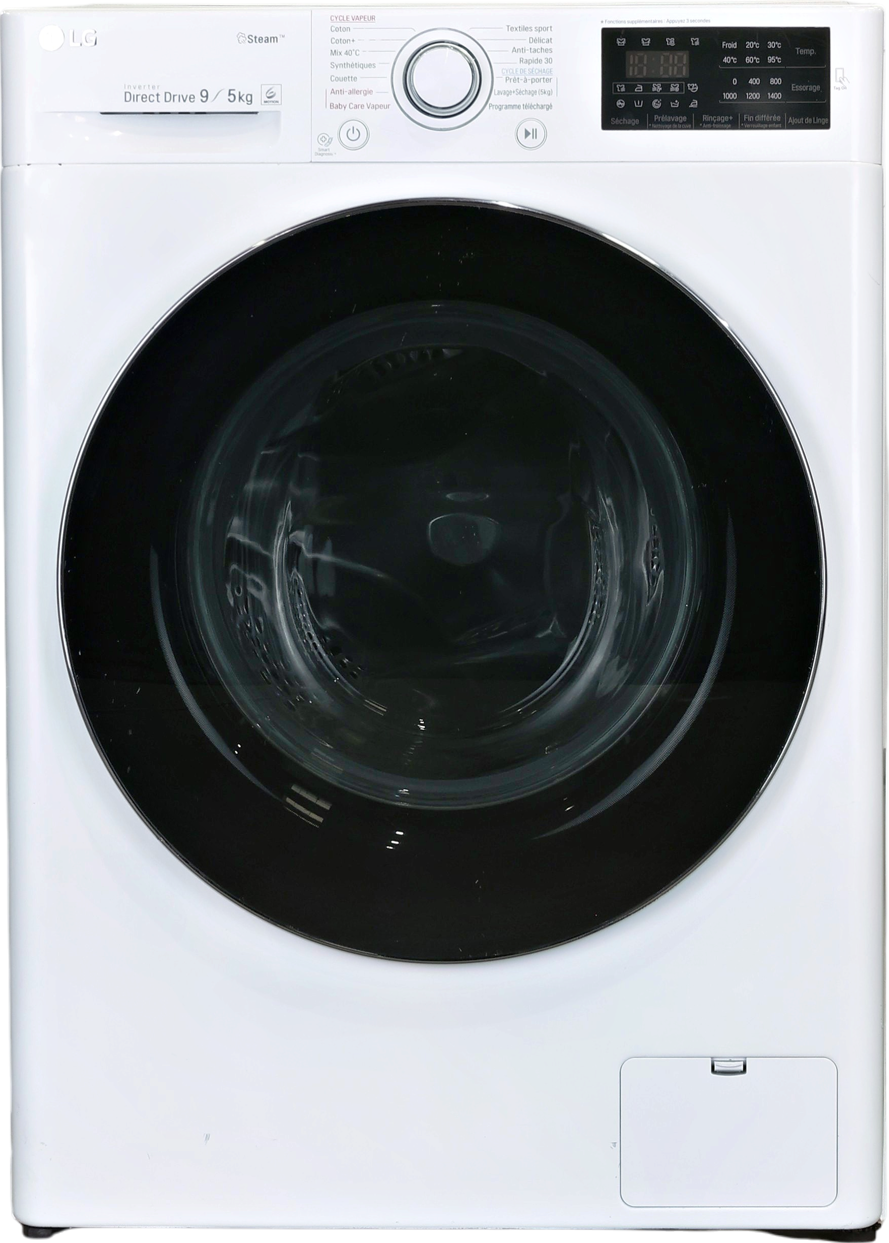 Lave-linge Sechant 9 kg Reconditionné LG F954J60WRS