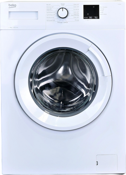 Lave-linge Hublot 8 kg Reconditionné BEKO LLF08W4