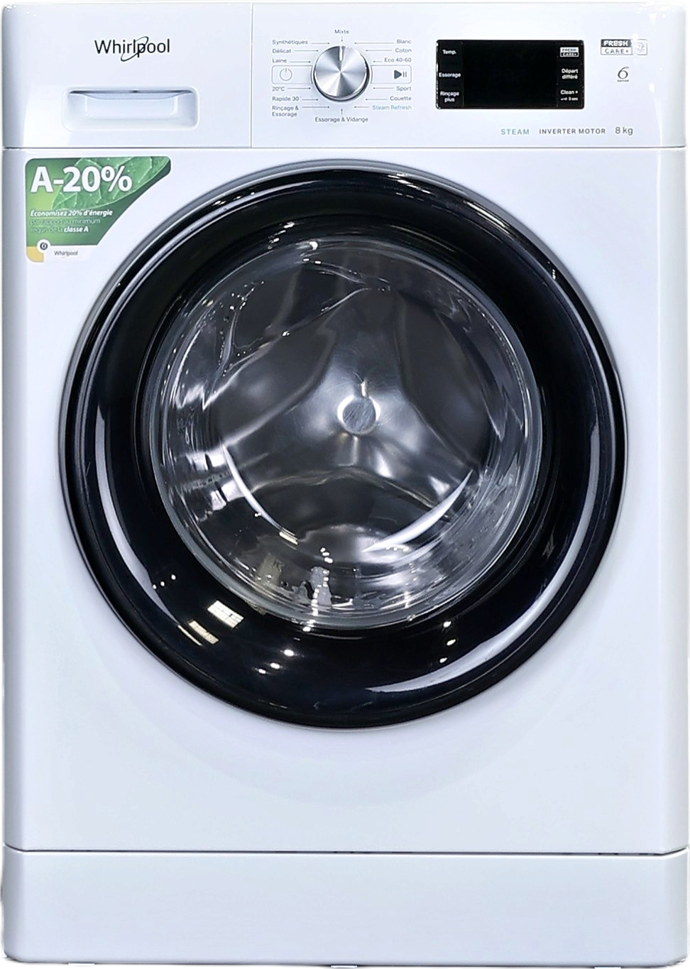 Lave-linge Hublot 8 kg Reconditionné WHIRLPOOL FFB8458BVFR