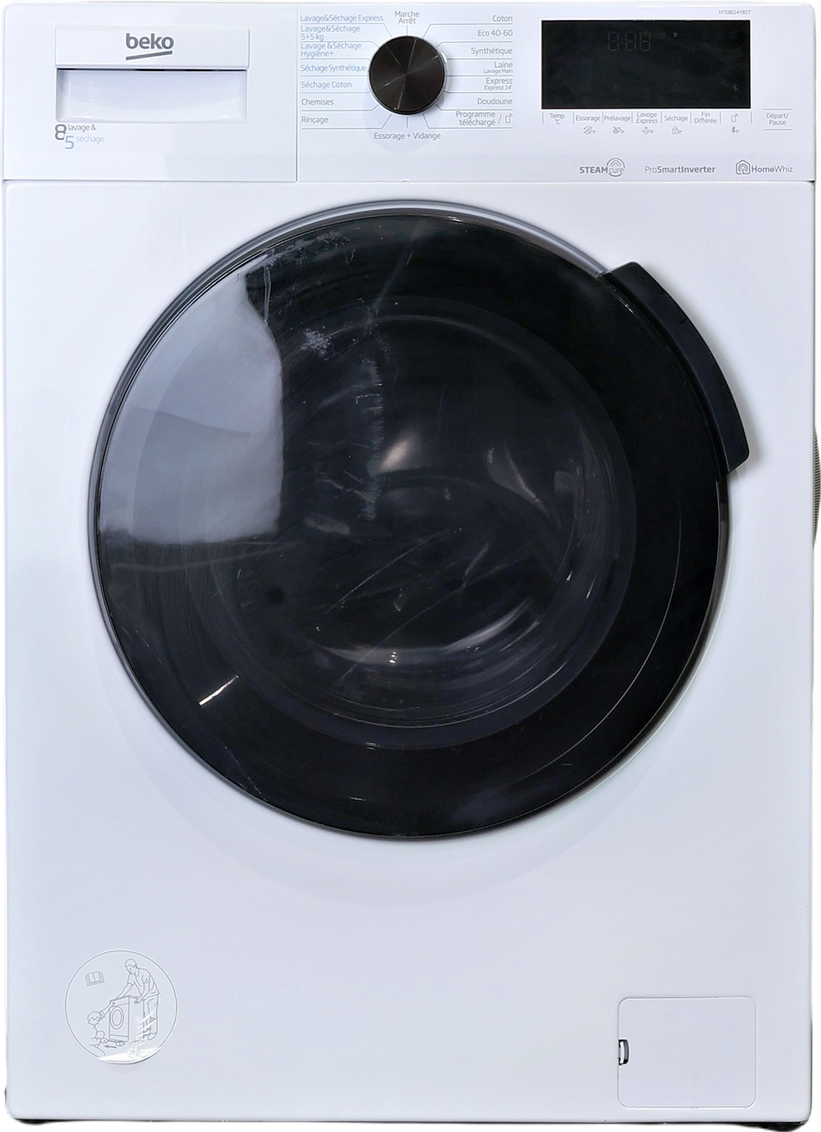 Lave-linge Sechant 8 kg Reconditionné BEKO HTE8614YBST