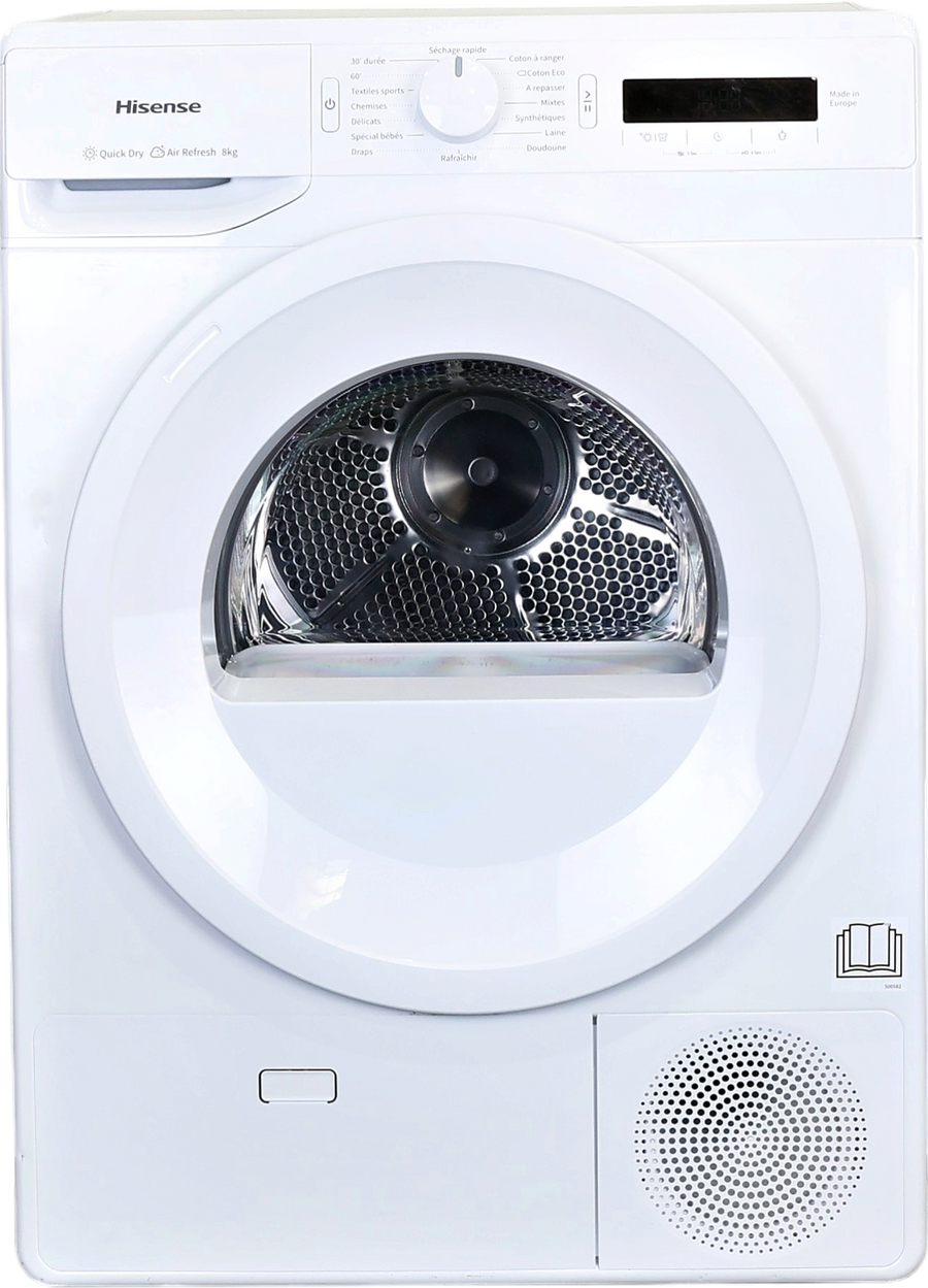 Seche-linge à Condensation 8 kg Reconditionné HISENSE DCGP803