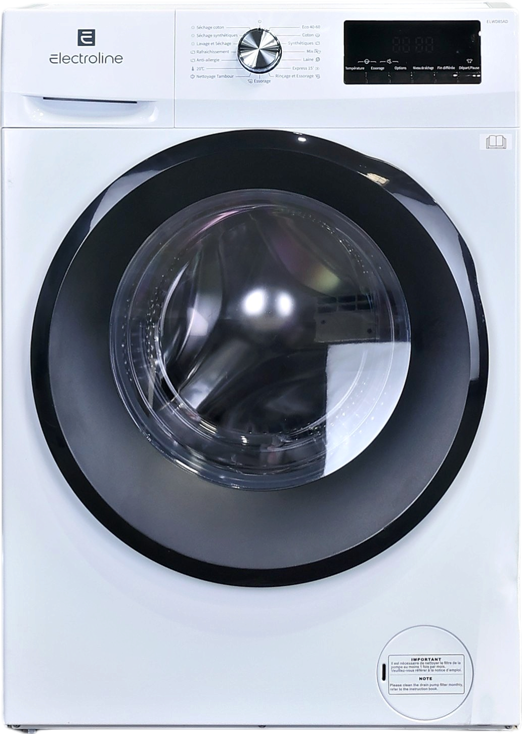 Lave-linge Sechant 8 kg Reconditionné ELECTROLINE ELWD85AD