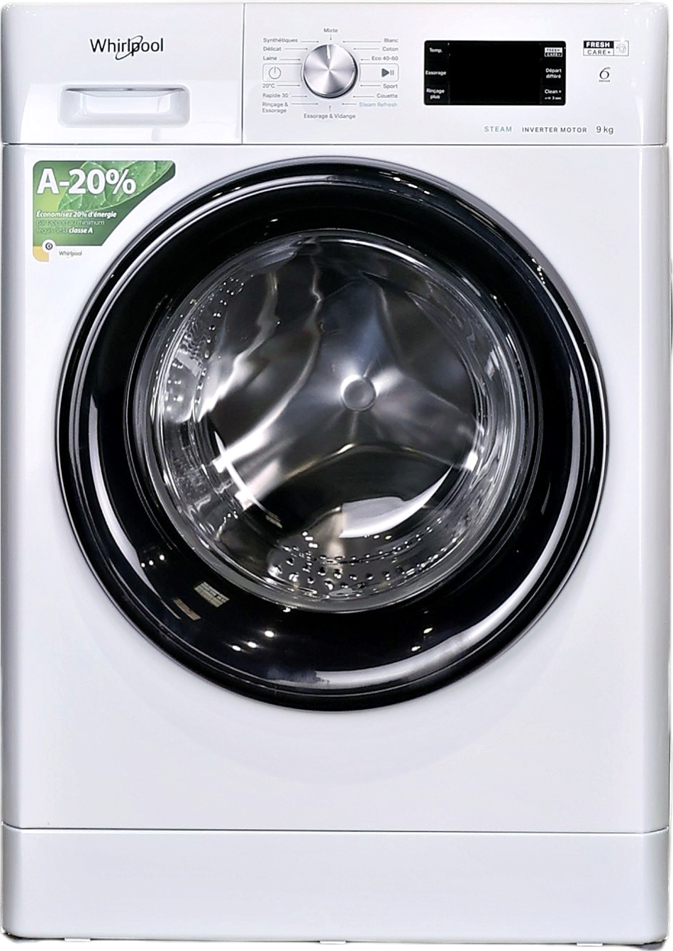 Lave-linge Hublot 9 kg Reconditionné WHIRLPOOL FFBB9489BVFR