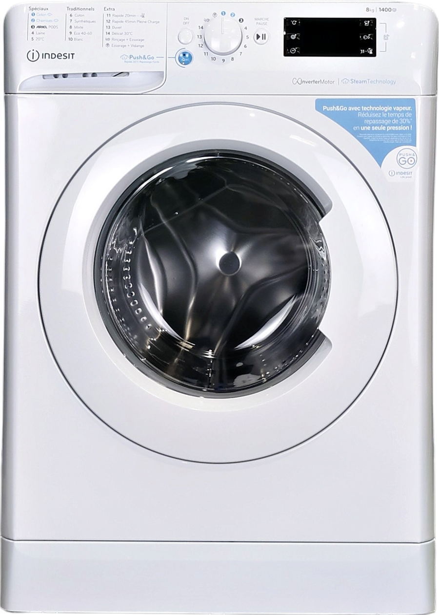 Lave-linge Hublot 8 kg Reconditionné INDESIT BWE81496XWVFR