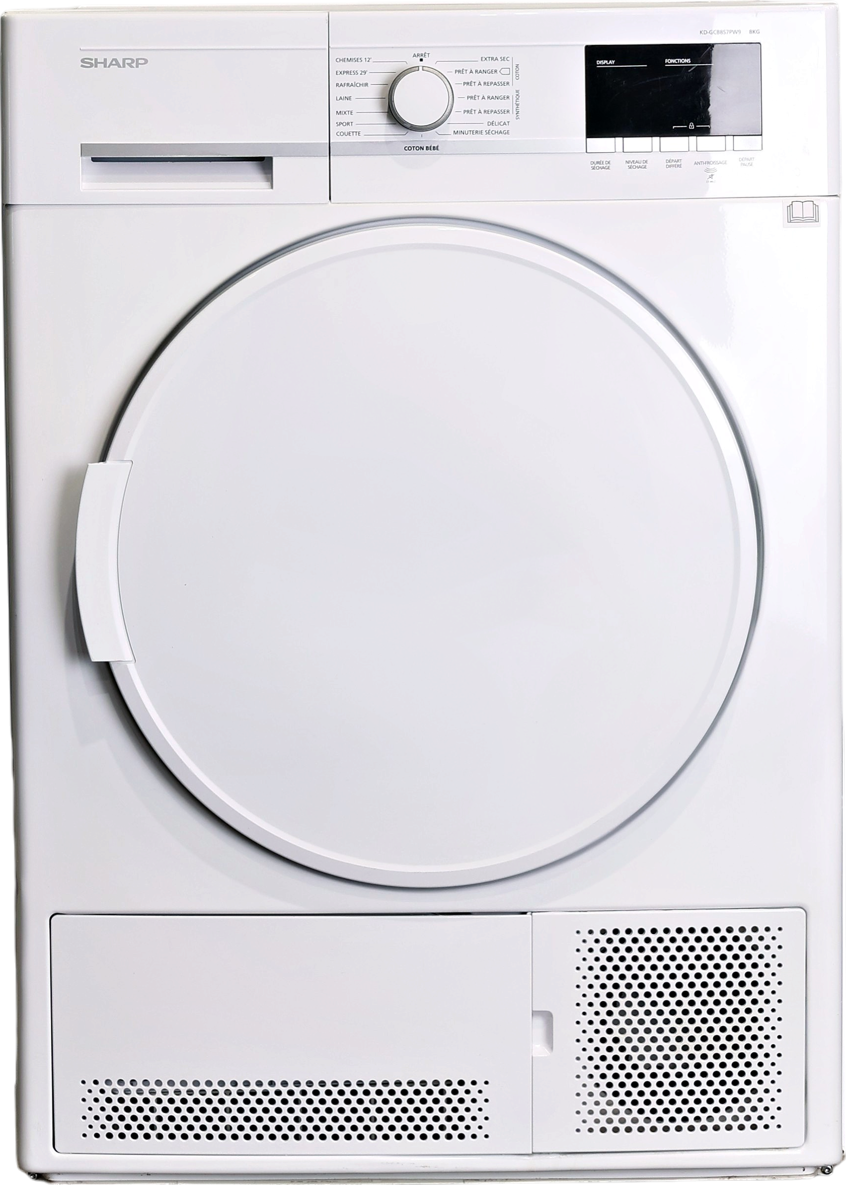 Seche-linge à Condensation 8 kg Reconditionné SHARP KD-GCB8S7PW9
