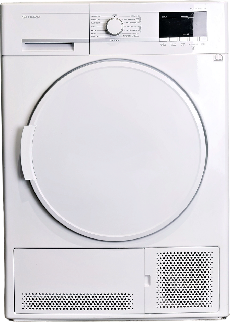 Seche-linge à Condensation 8 kg Reconditionné SHARP KD-GCB8S7PW9