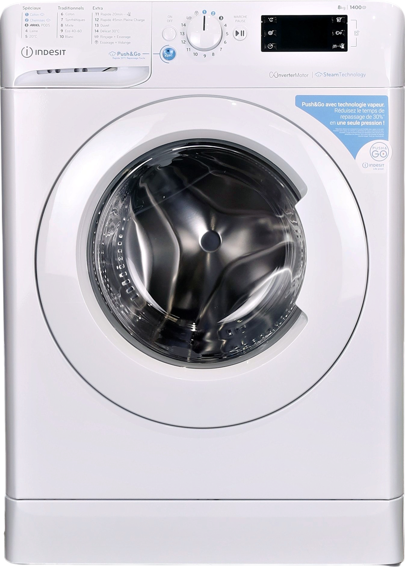 Lave-linge Hublot 8 kg Reconditionné INDESIT BWE81496XWVFR