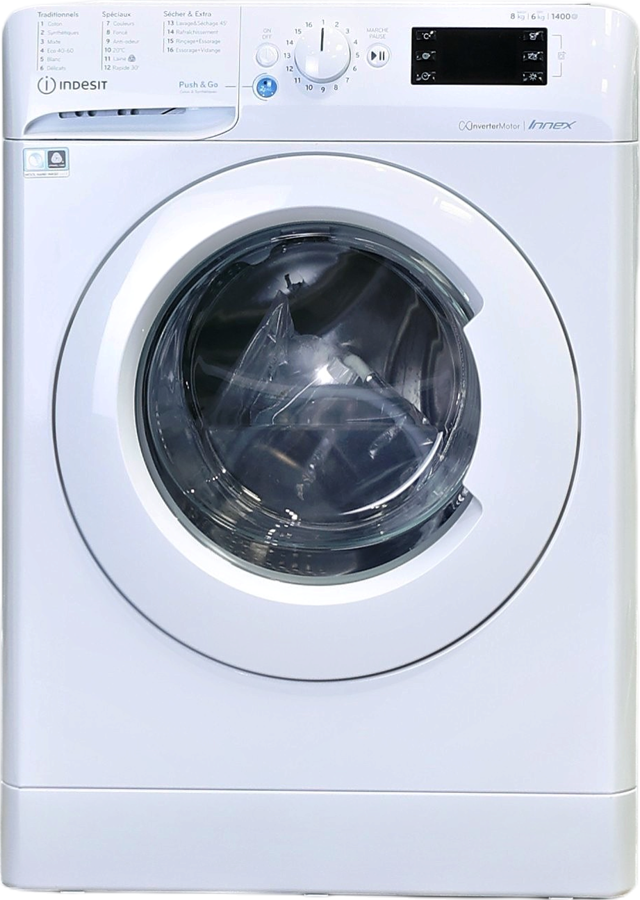 Lave-linge Sechant 8 kg Reconditionné INDESIT BDE861483XWFRN