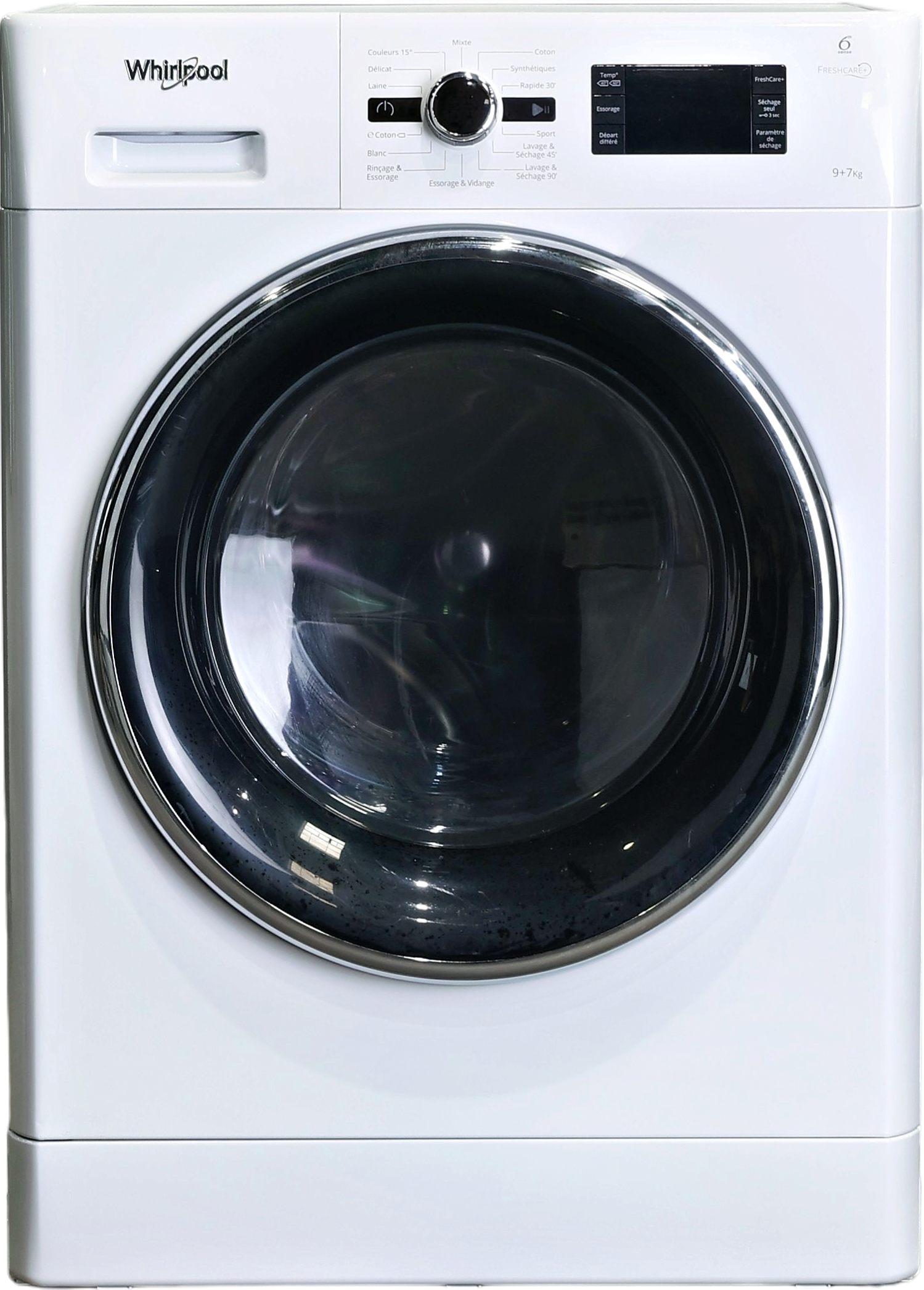 Lave-linge Sechant 9 kg Reconditionné WHIRLPOOL FWDG97168BXFR