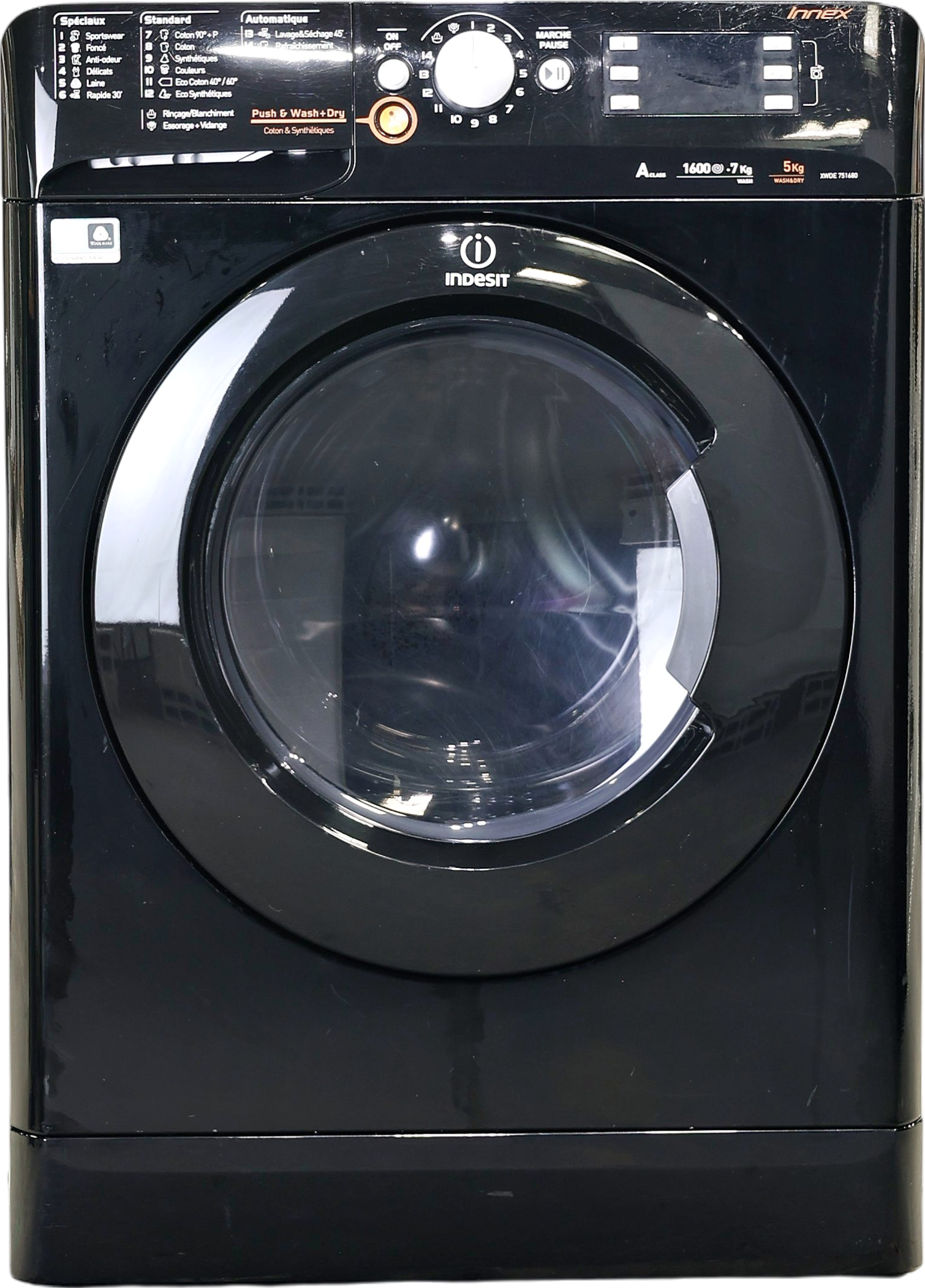 Lave-linge Sechant 7 kg Reconditionné INDESIT XWDE751680XK