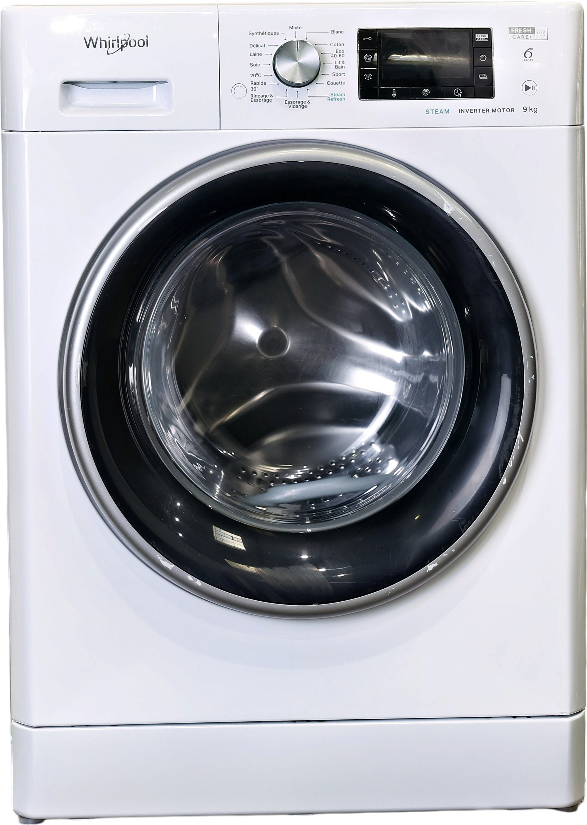 Lave-linge Hublot 9 kg Reconditionné WHIRLPOOL FFDD9448BSVFR