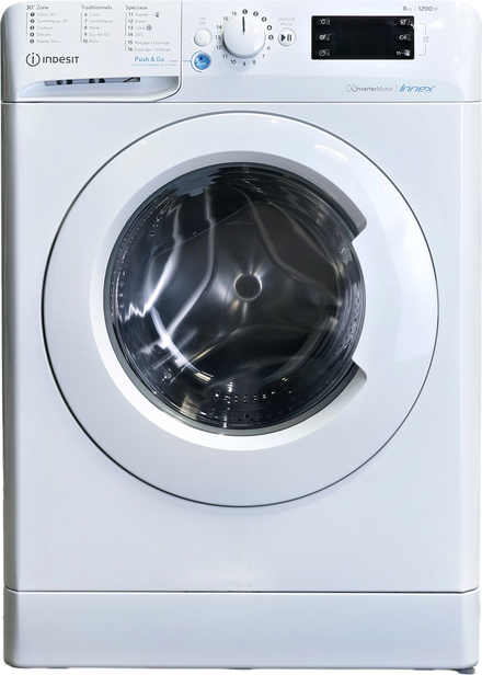 Lave-linge Hublot 8 kg Reconditionné INDESIT BWEW81284XWFRN