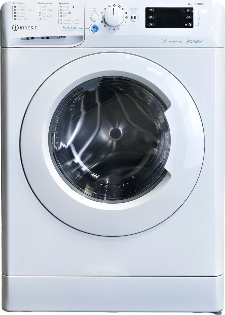 Lave-linge Hublot 8 kg Reconditionné INDESIT BWEW81284XWFRN